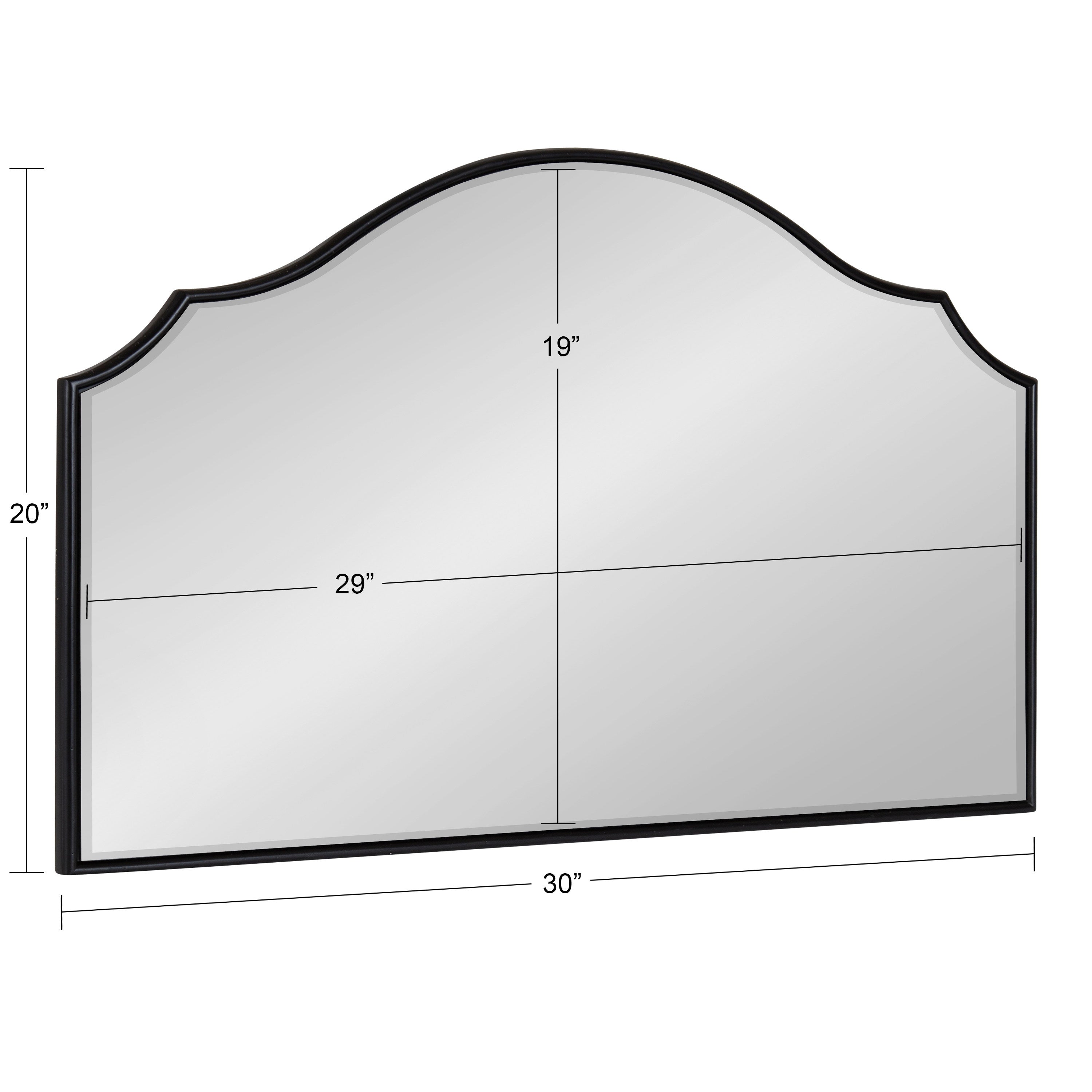 Arch Mirror Black 30x20 5