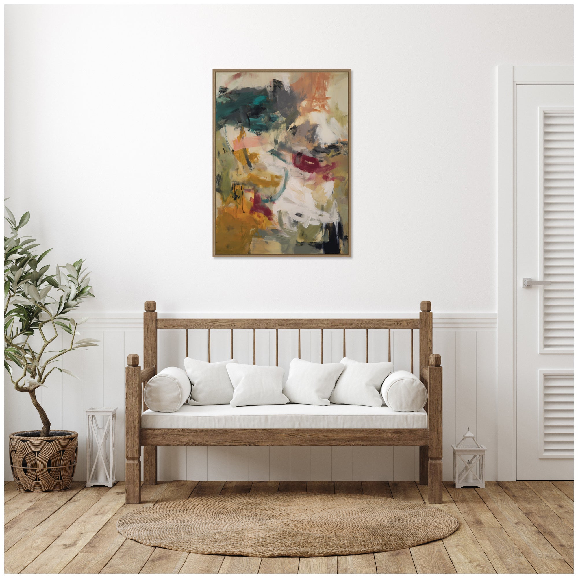 Painted Storm No. 1 by Amy Lighthall Framed Canvas Wall Art Print