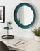 Round Mirror Teal Black 22x22 7