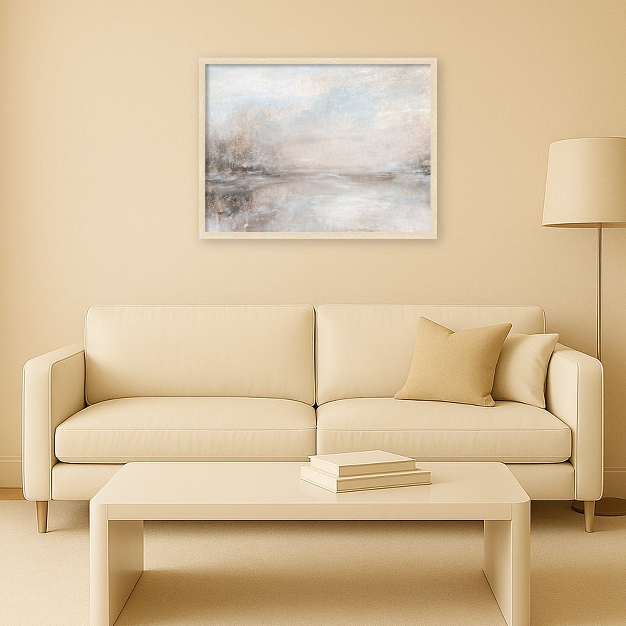 Mounted Canvas 38x29 Woodgrain Stripe Blonde 6