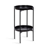 Celia Round 2-Tier Metal Foldable Tray Table