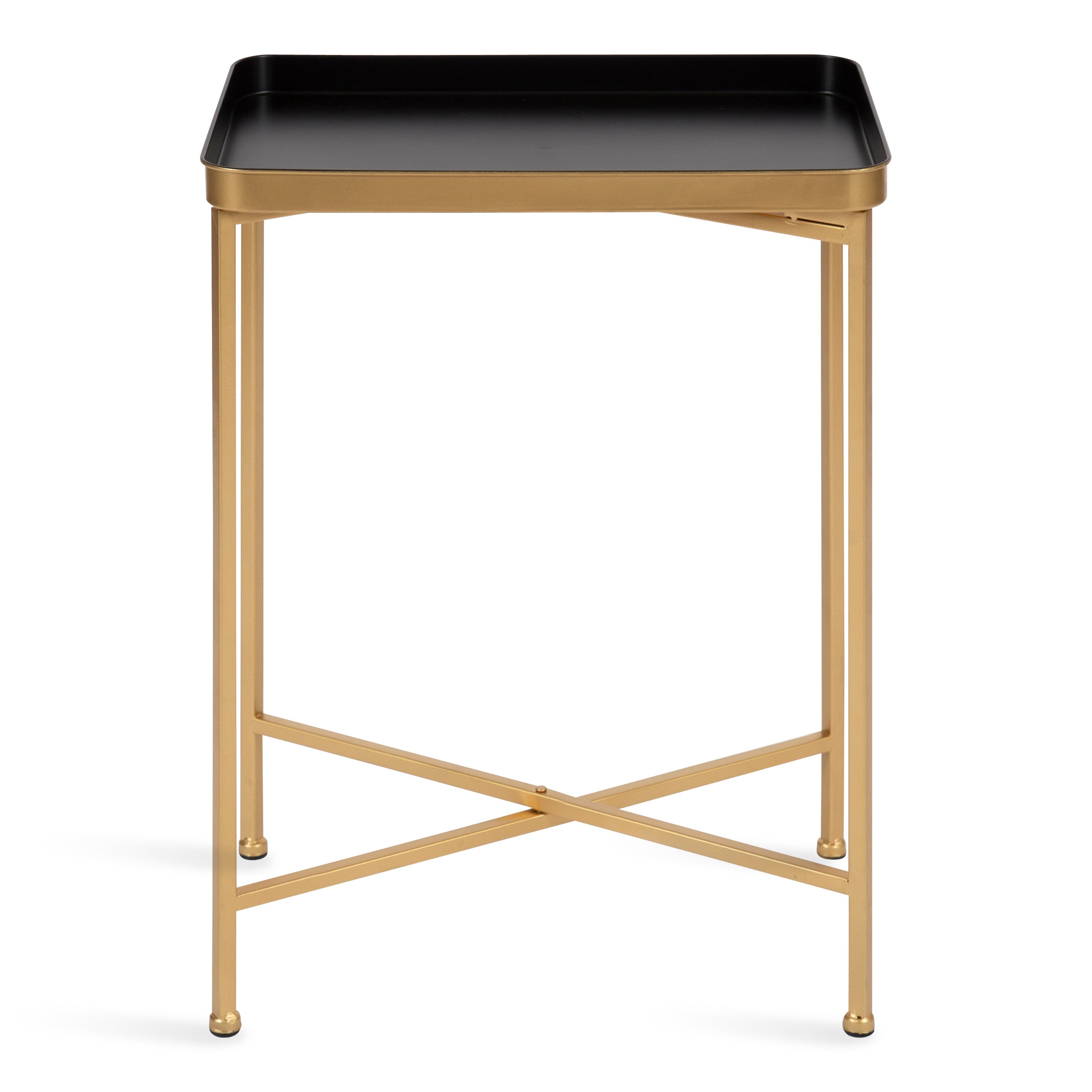 Side Table Black Gold 18x12x26 3