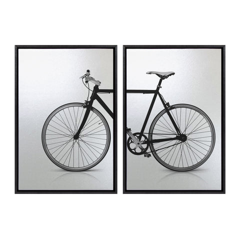 Sylvie Modern Bike Framed Canvas by Simon Te of Tai Prints