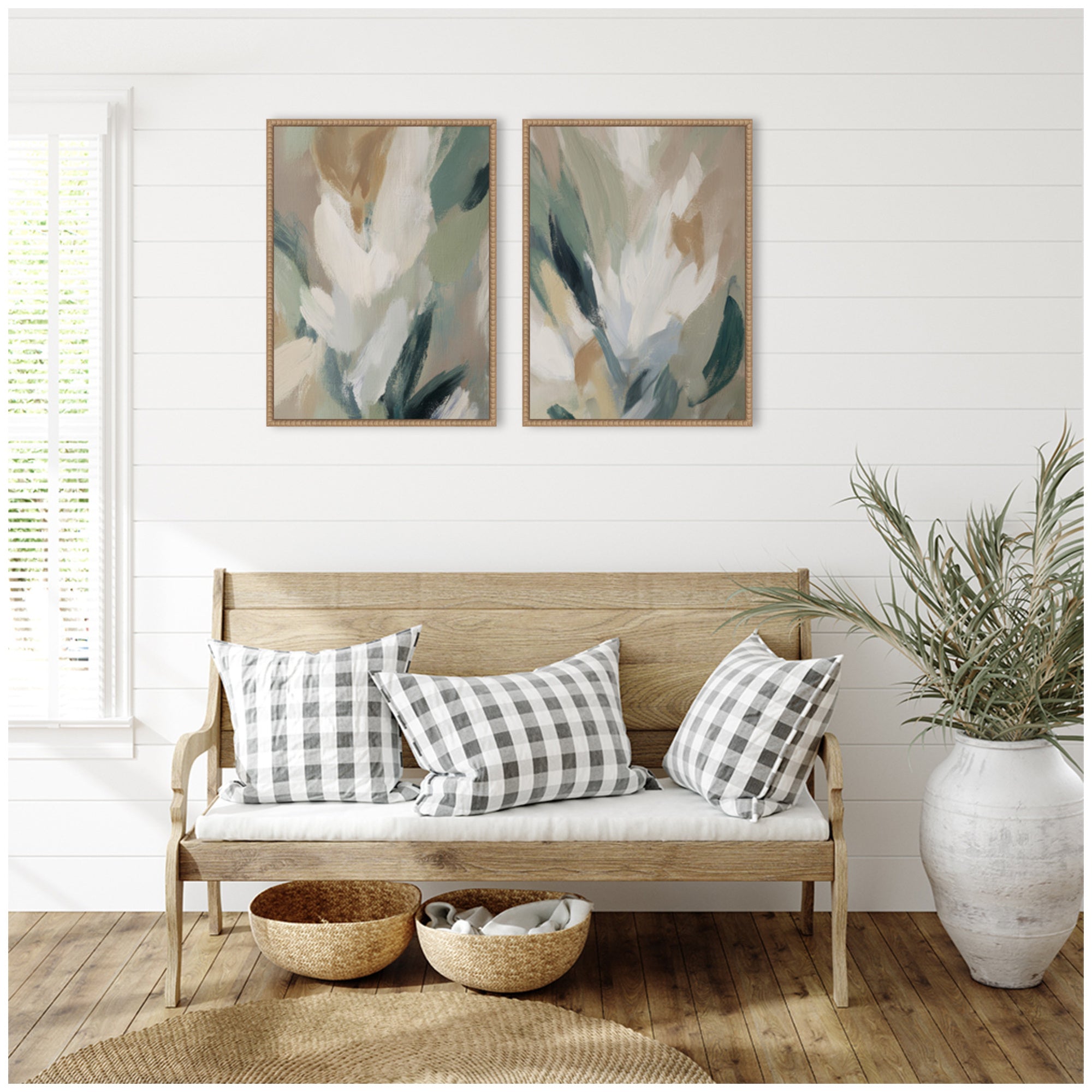 Plant Form No. 1 & No. 2 2 Piece Framed Canvas Wall Art Set by Amy Lighthall