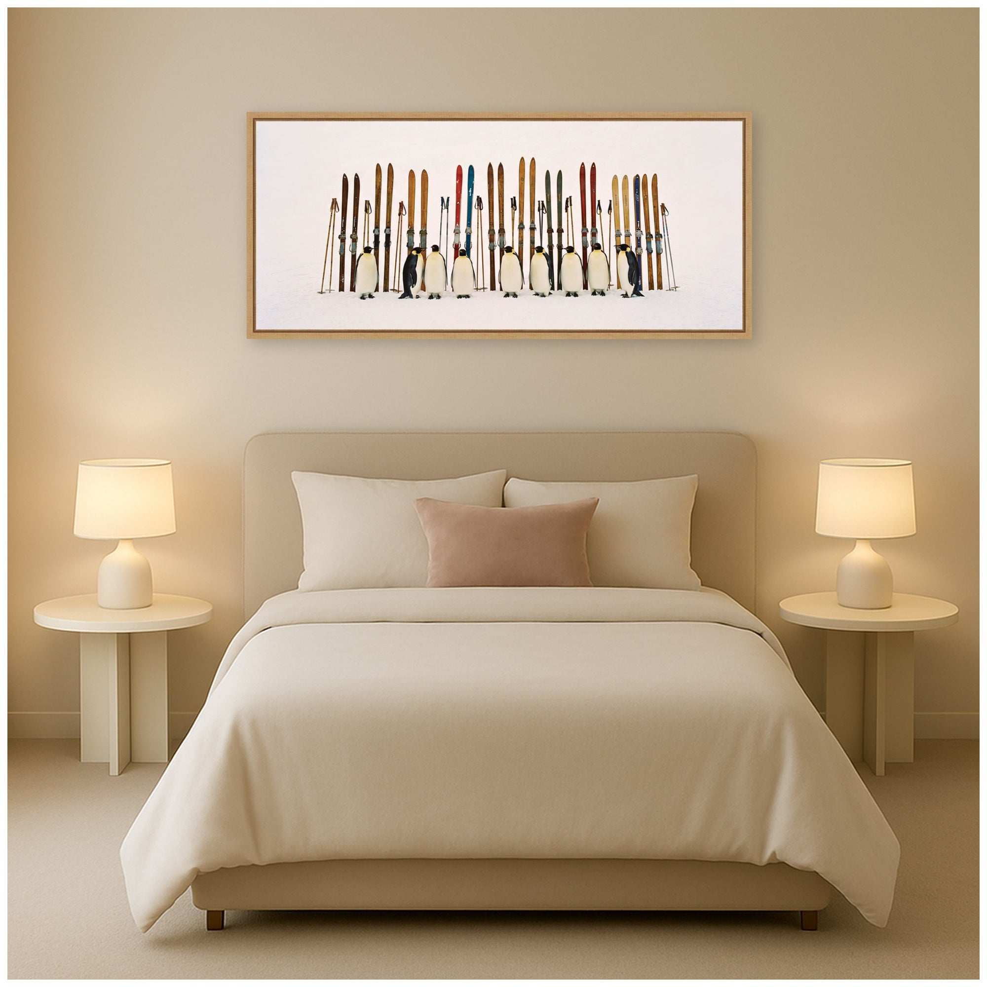 Framed Canvas Sylvie Natural 40x18 6