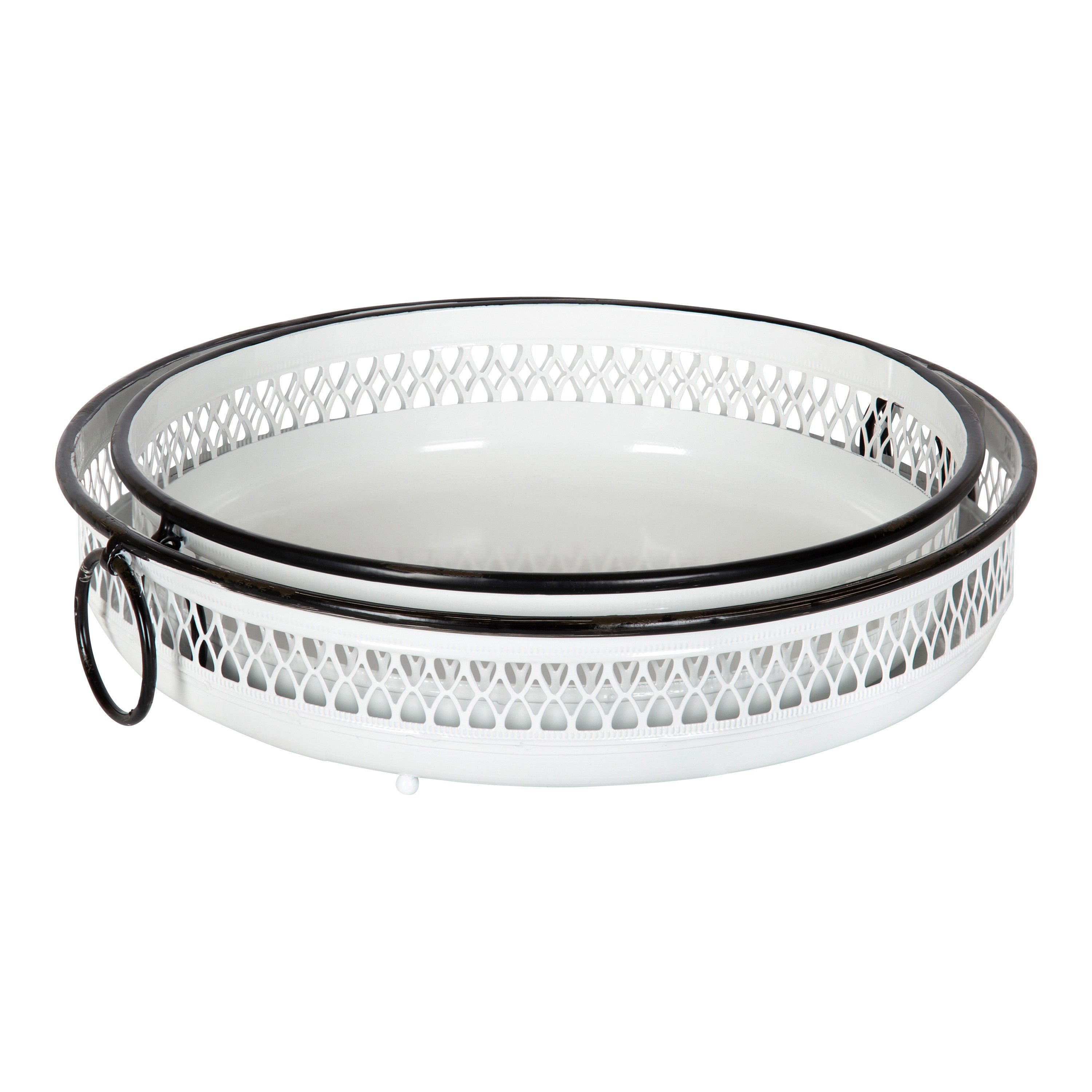 Tray Set White 2 Piece 3