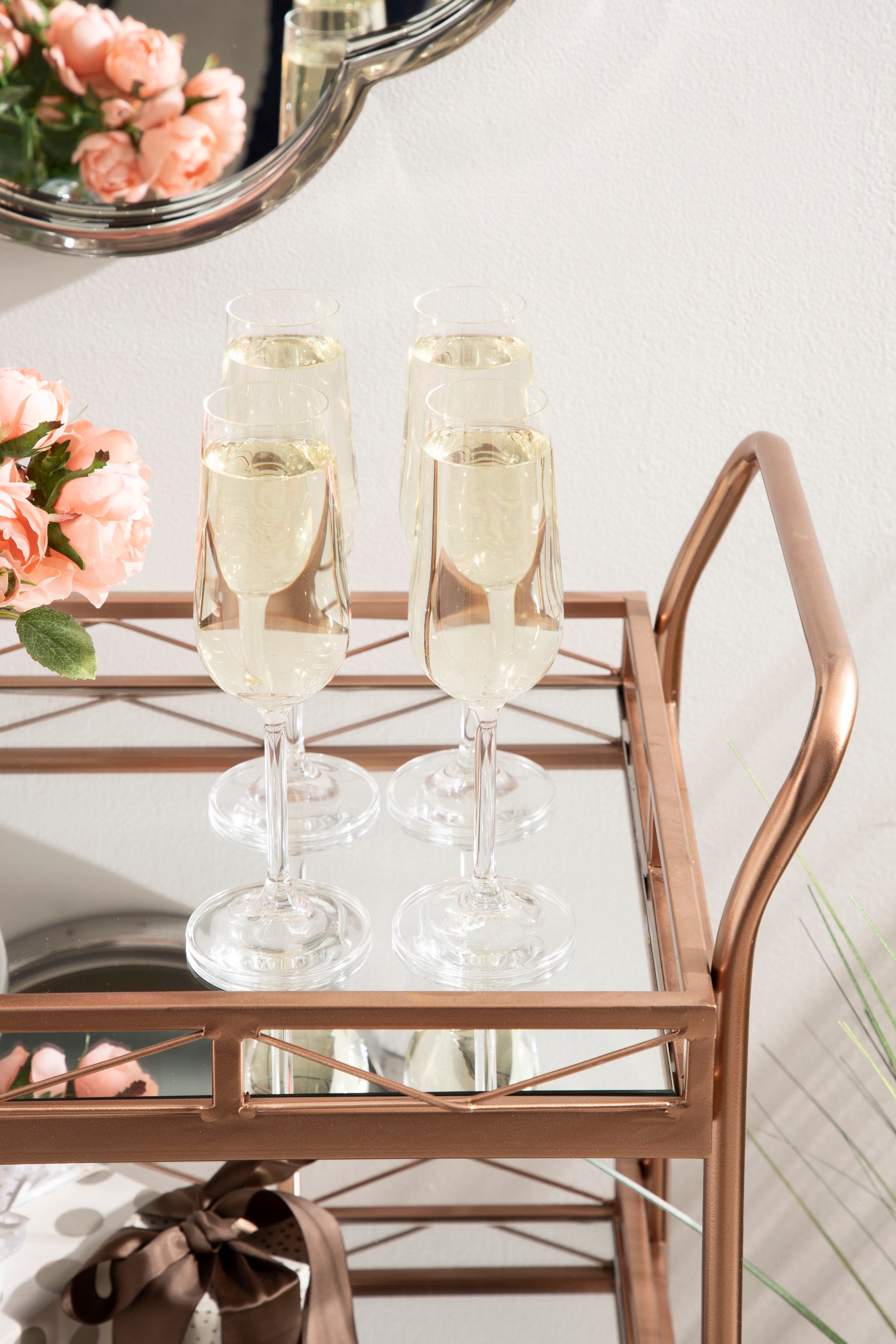 Bar Cart 23x13x35 Rose Gold 8