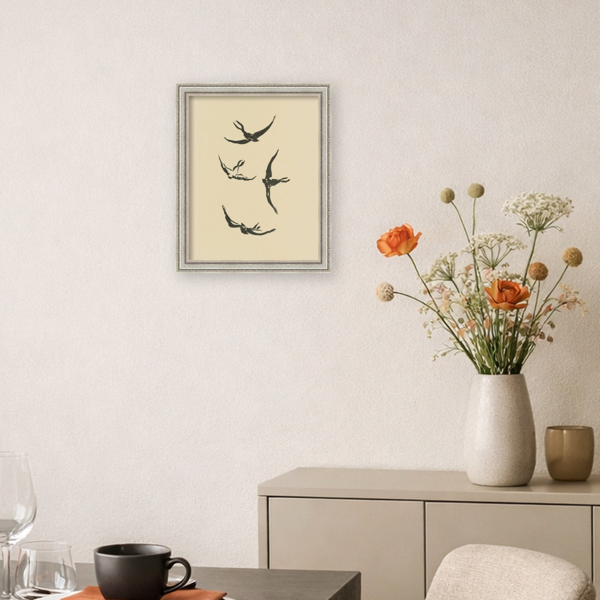 Mounted Canvas 9 x 11 Cordelia Thin Silver 6