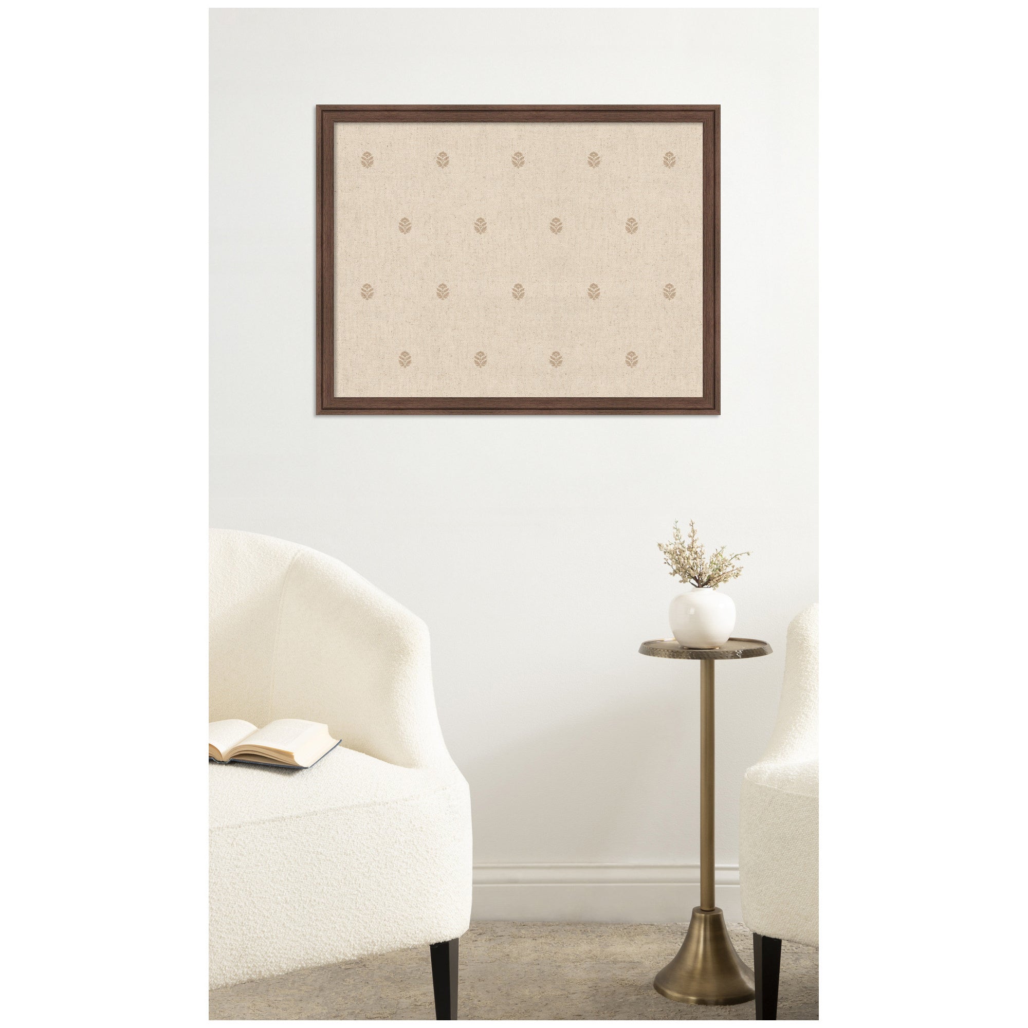 Pinboard Beige Botanical Block Print