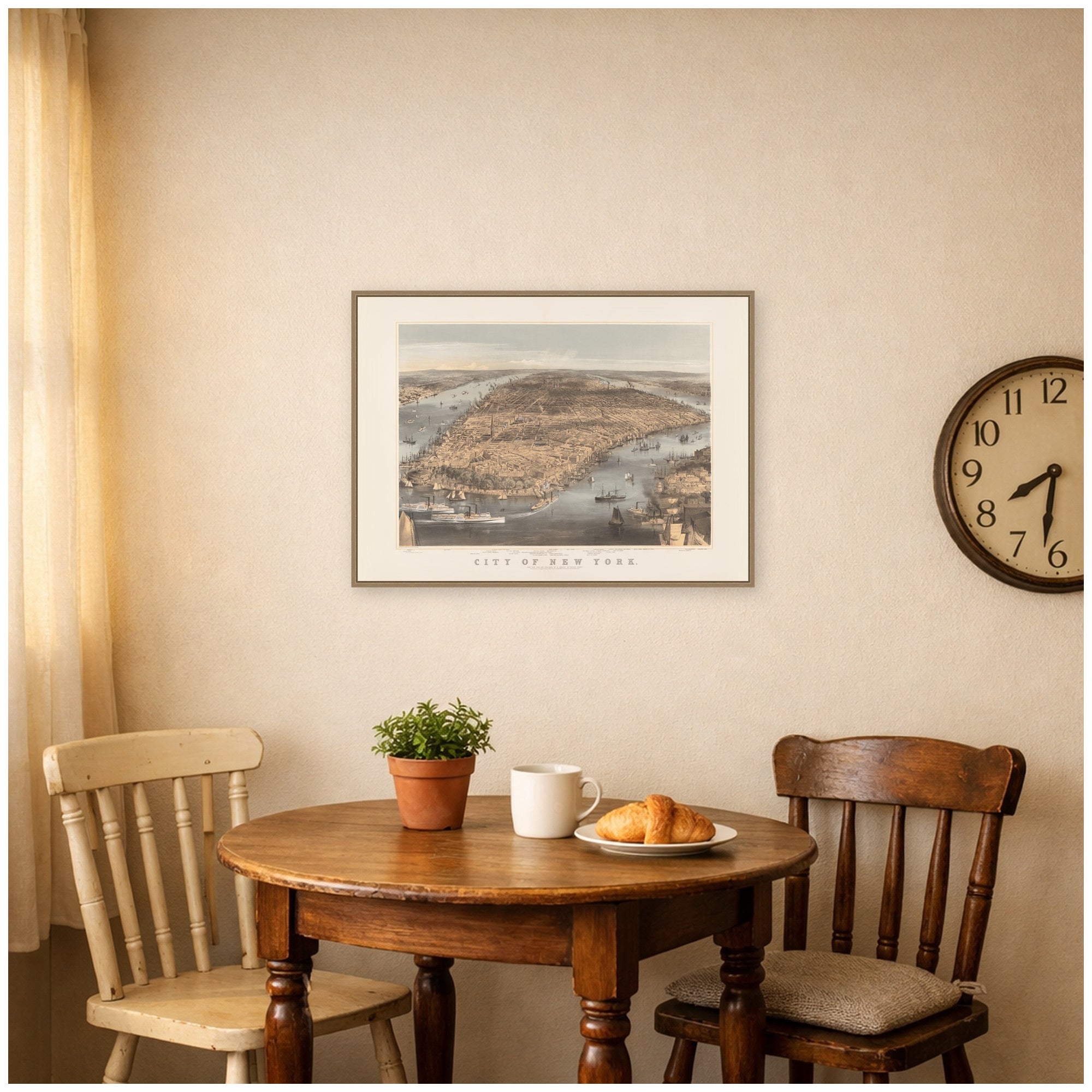 Framed Canvas Sylvie Dark Gold 38x28 5
