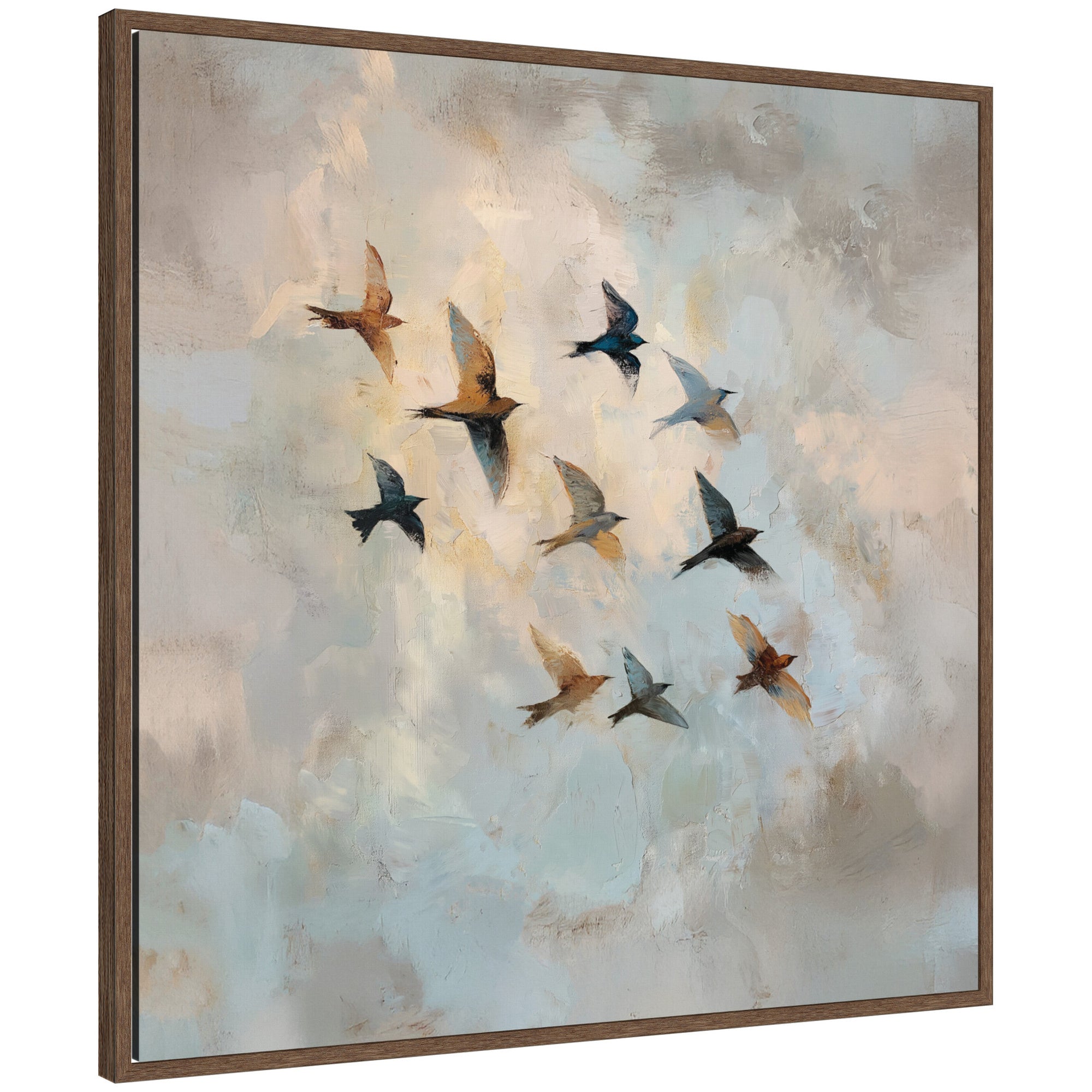 Framed Canvas 30x30 Sylvie Walnut 1