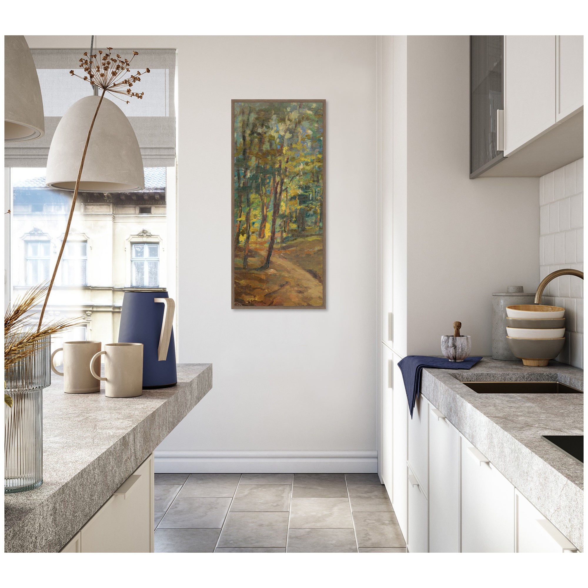 Framed Canvas 18 x 40 Sylvie Walnut 7