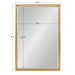Decorative Wall Mirror Gold 25.5x37.5 5