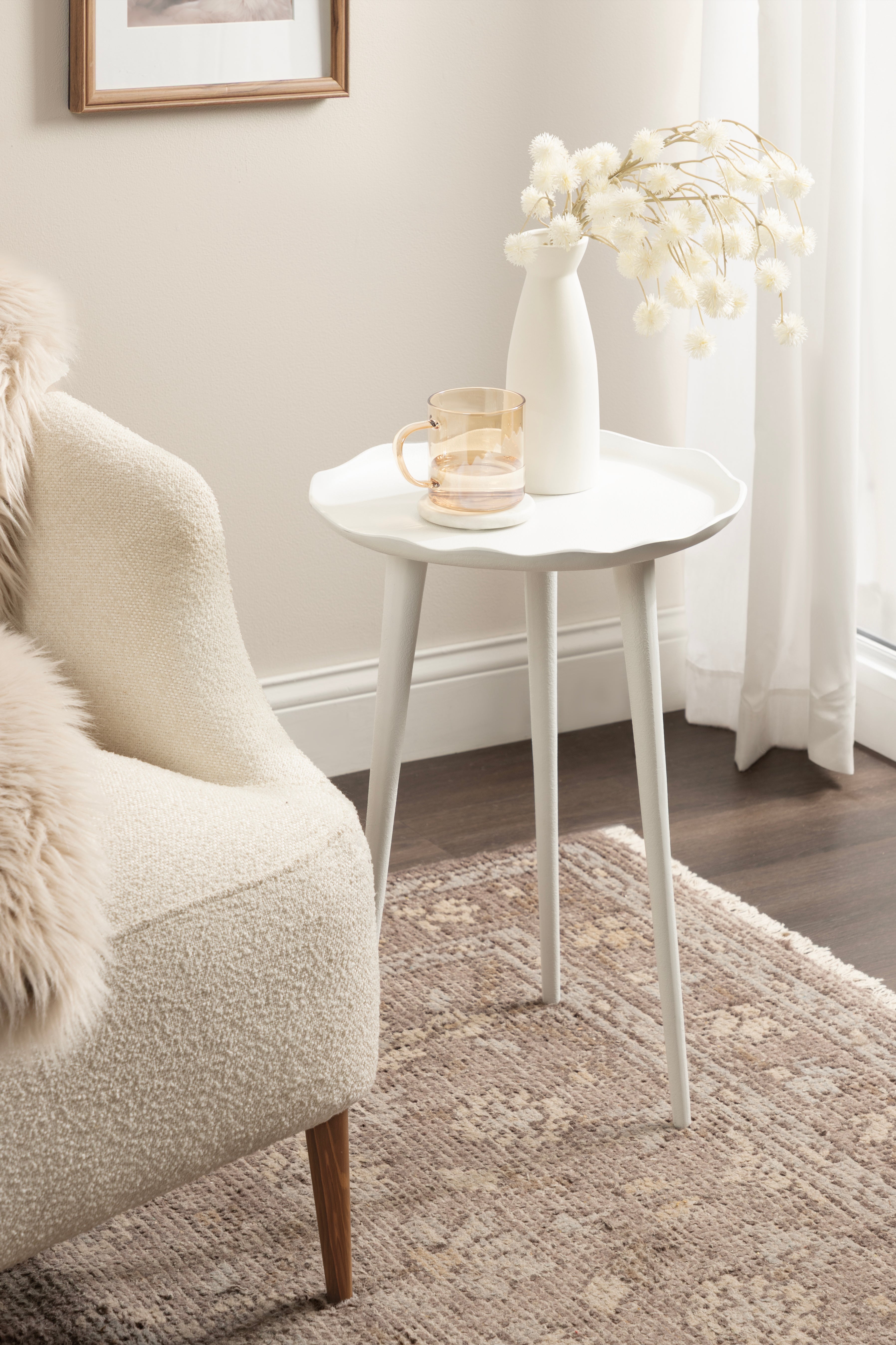 Side Table White 15x15x22 6