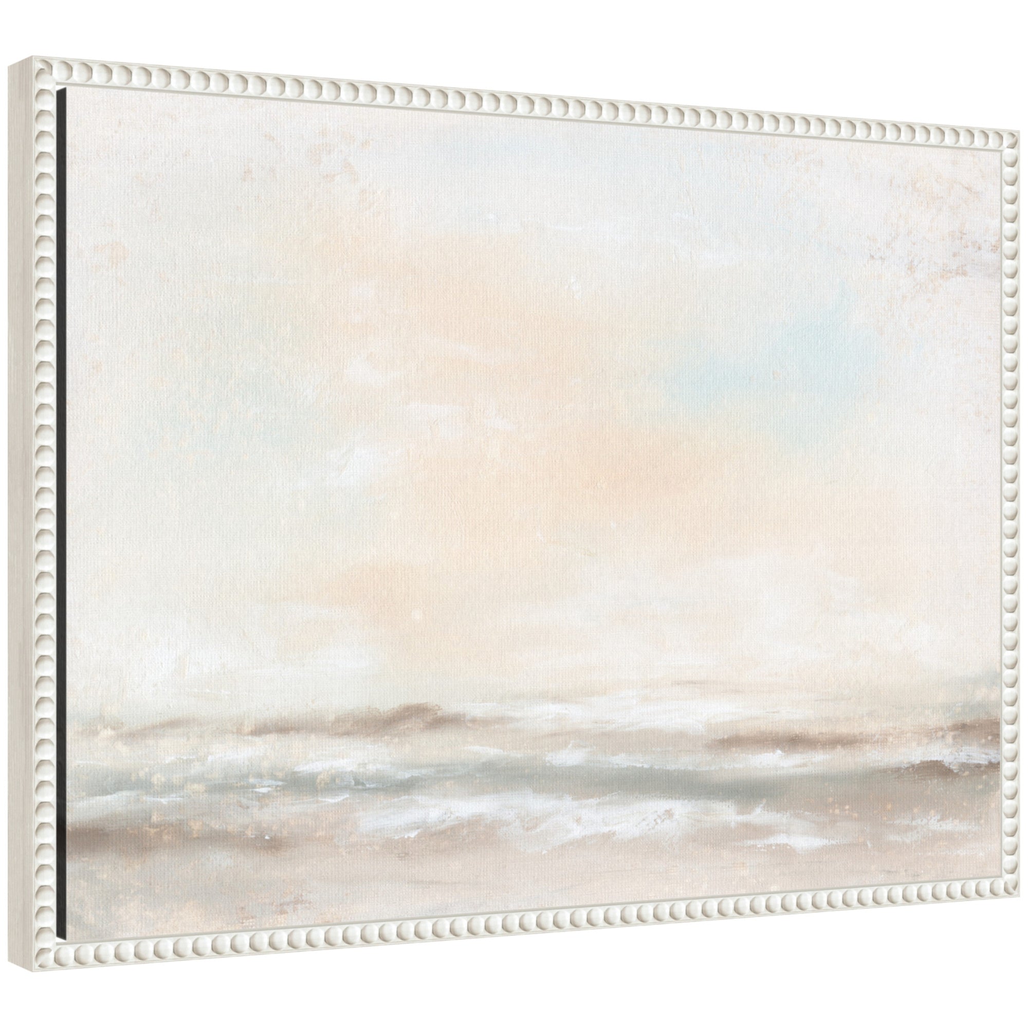 Framed Canvas 24x18 Sylvie Beaded White 1
