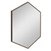 Hexagon Mirror Walnut Brown 22x31 1