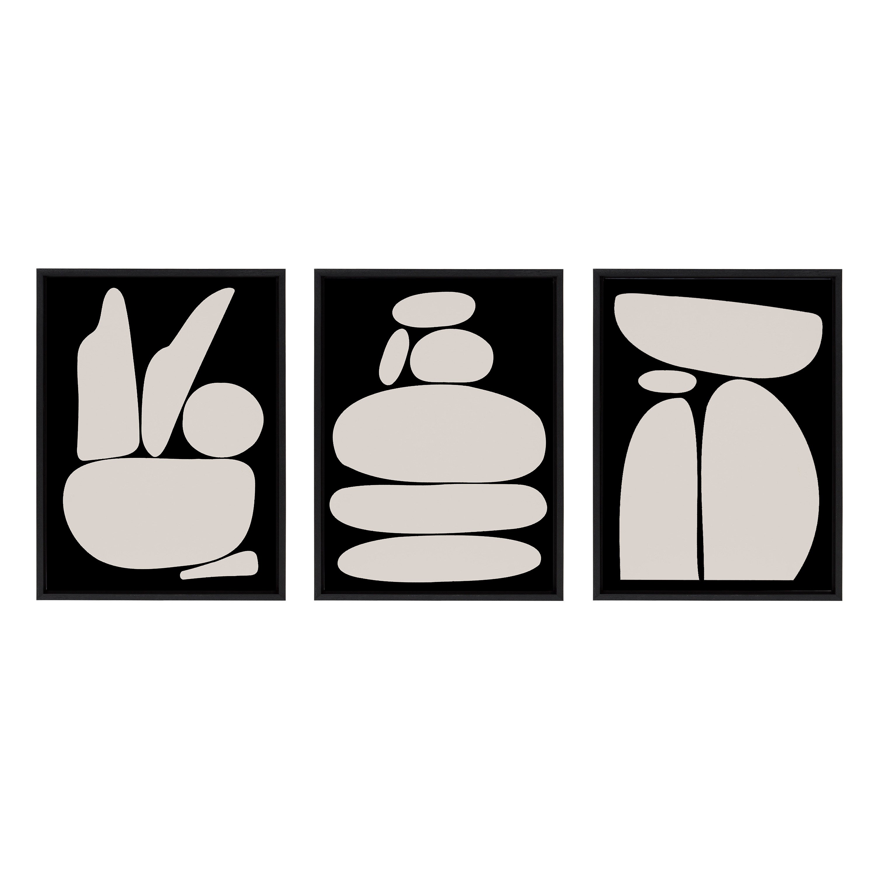 Art Set 3 Piece Set 18x24 Sylvie Black 2