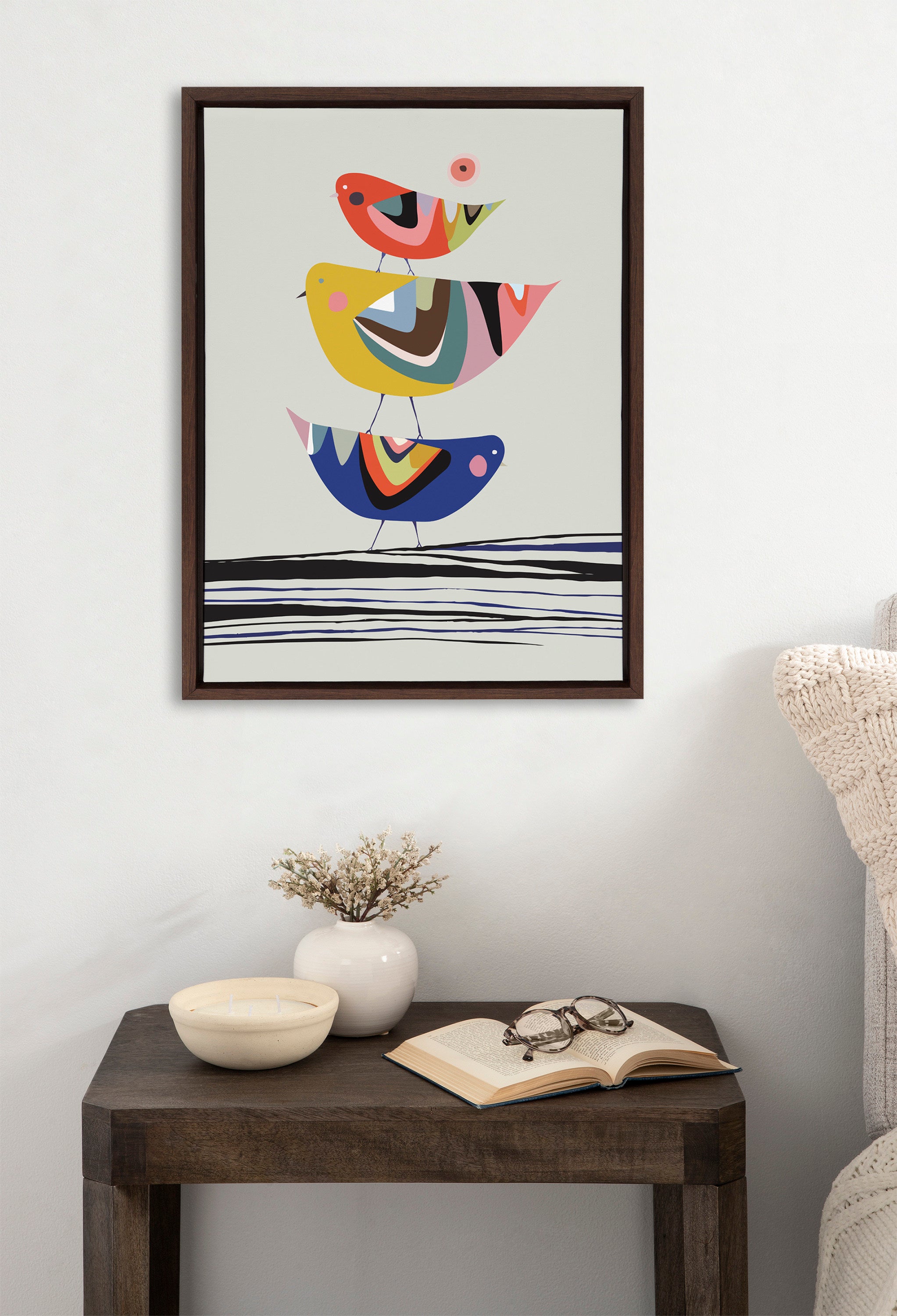 Framed Canvas Sylvie Walnut 18x24 5
