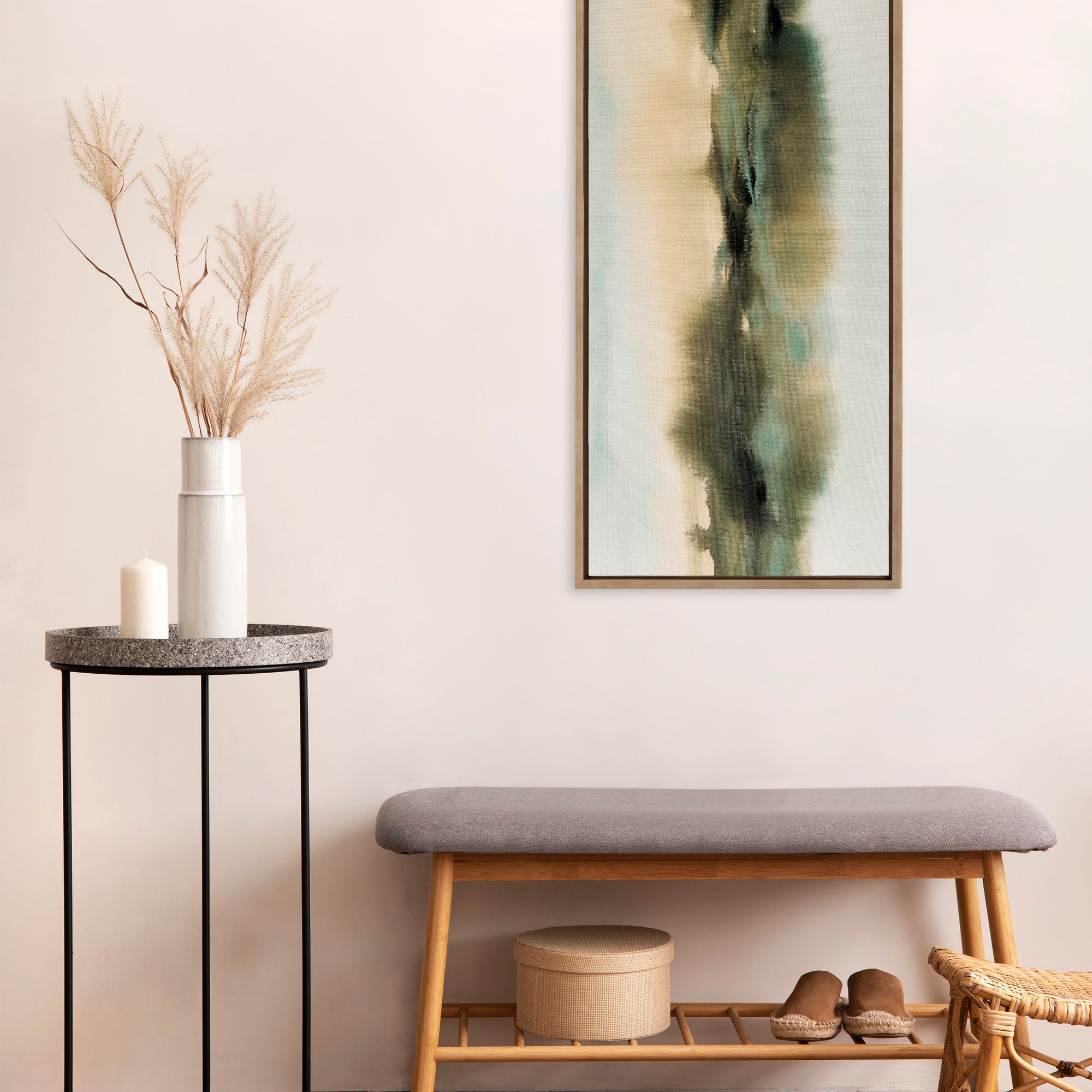 Framed Canvas 18x40 Sylvie Dark Gold 6