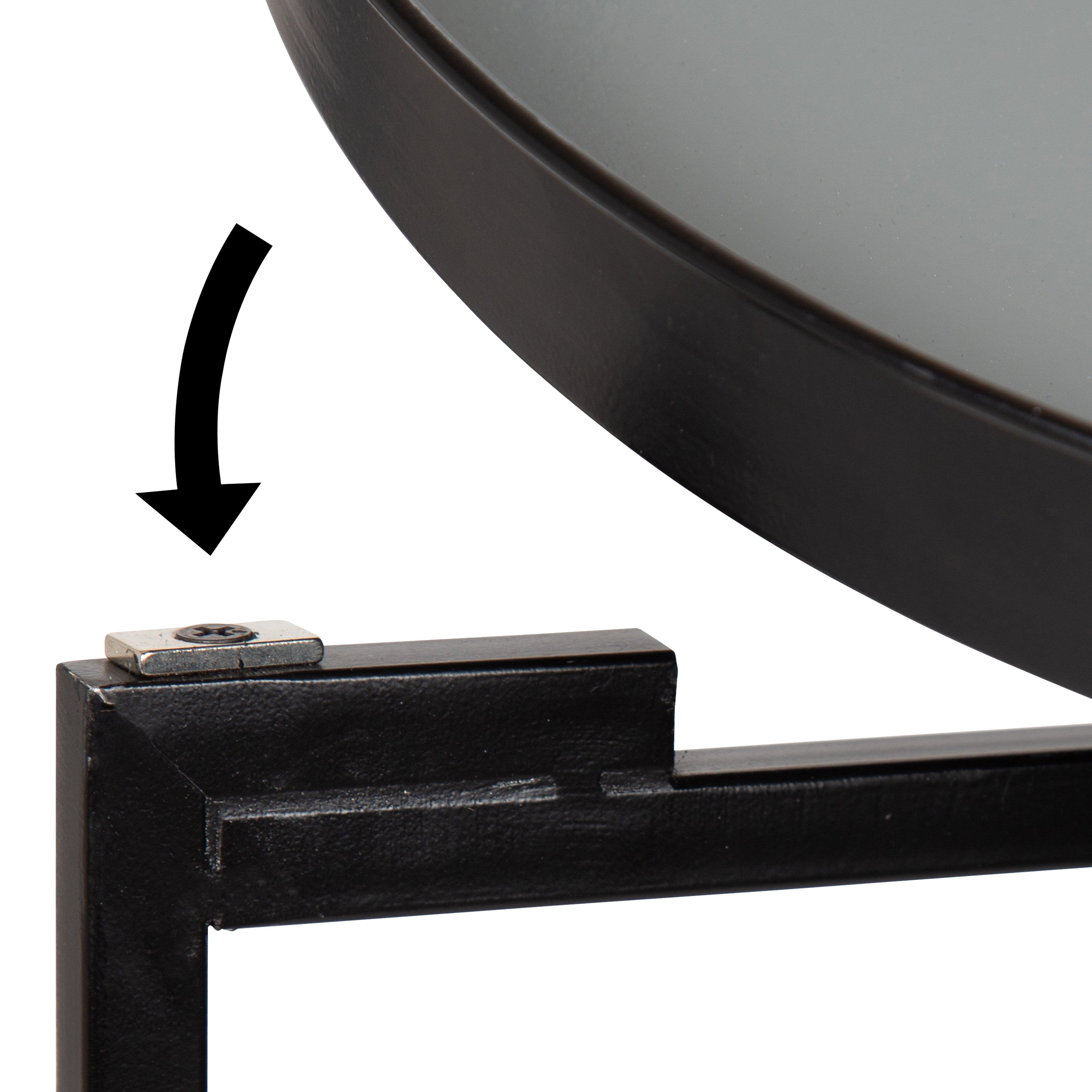 Tea Table Black Gray 14x14x26 5