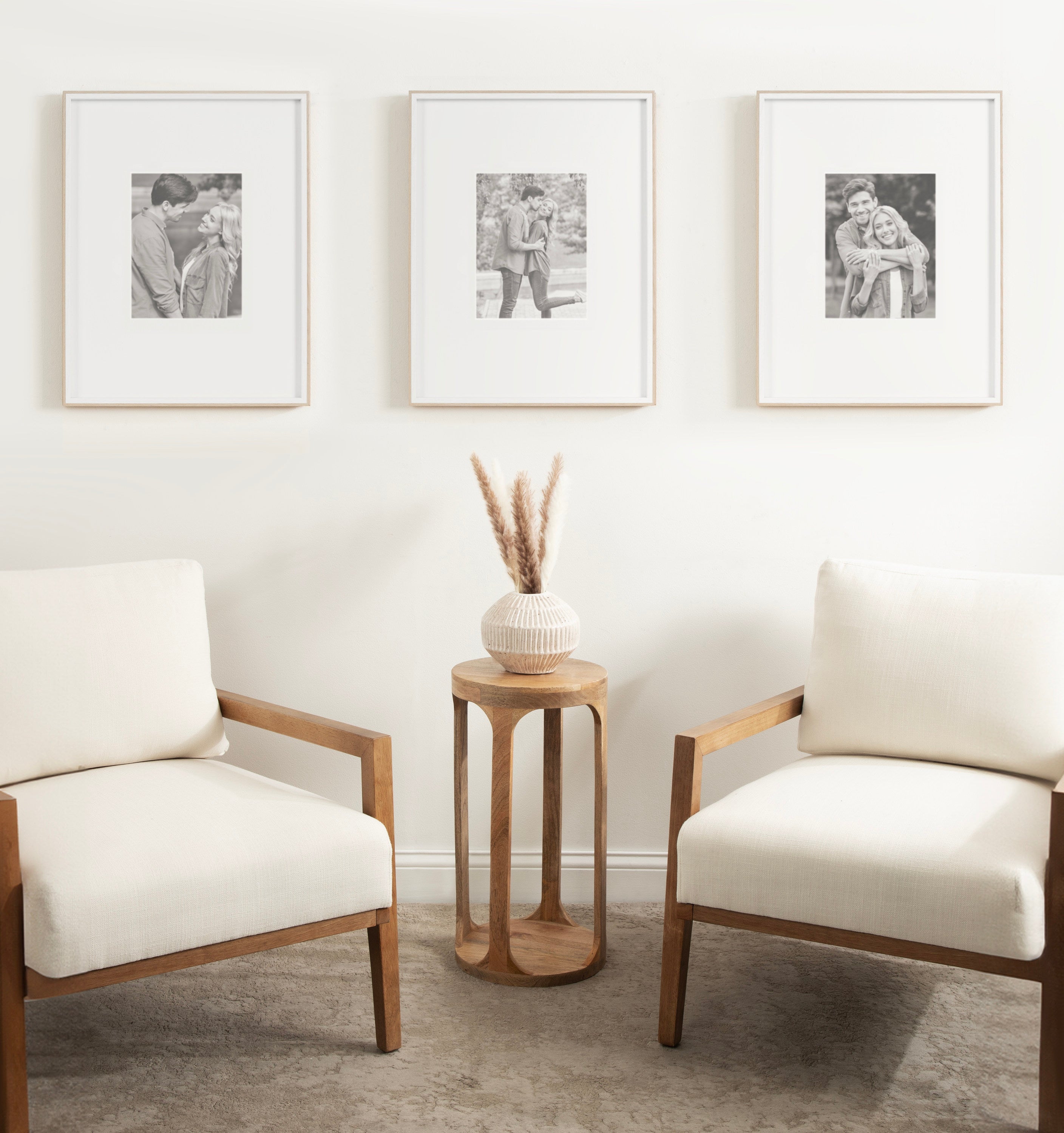 Wall Frame 16x20 matted to 8x10 White Natural 7