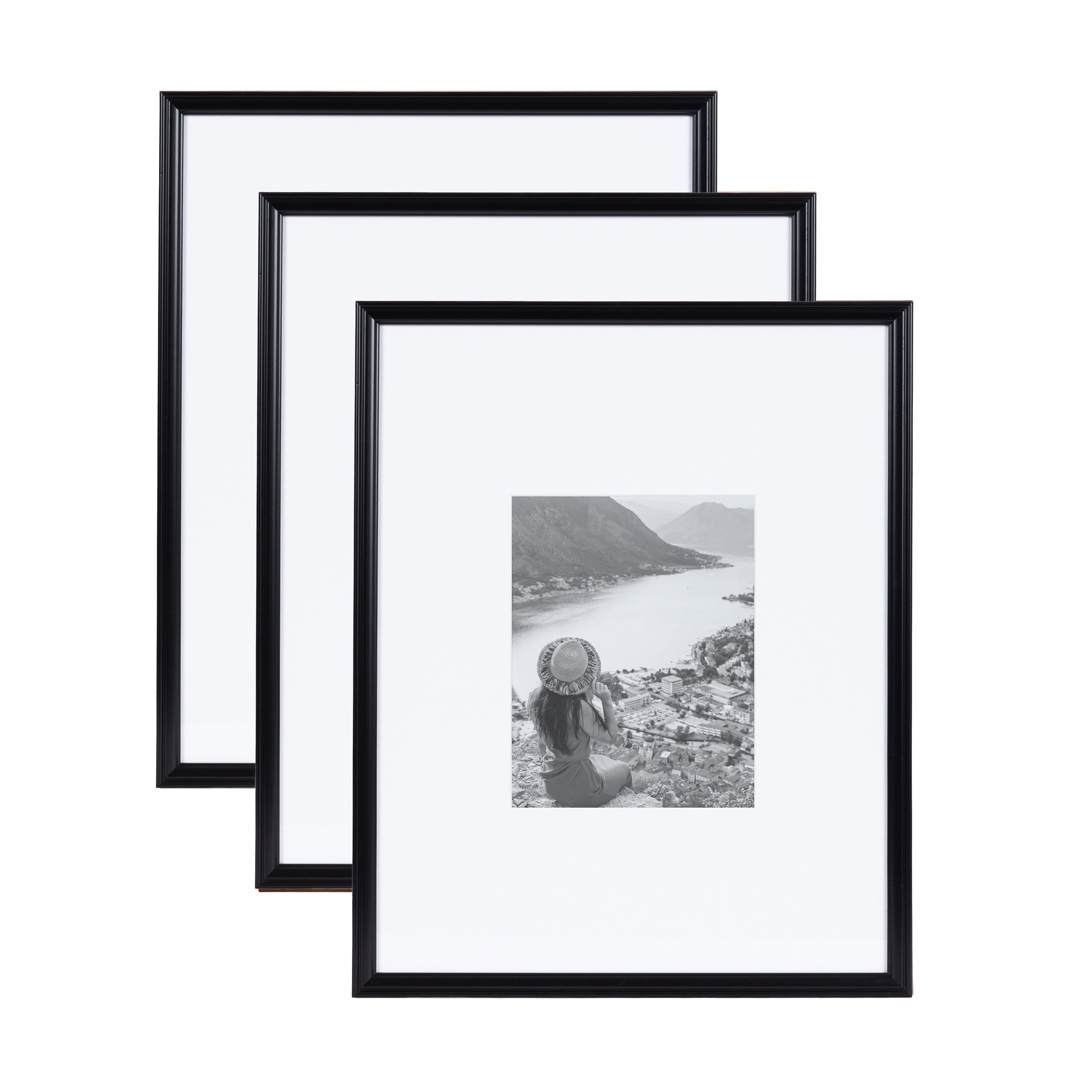 Wall Frame 16x20 matted to 8x10 Black 1