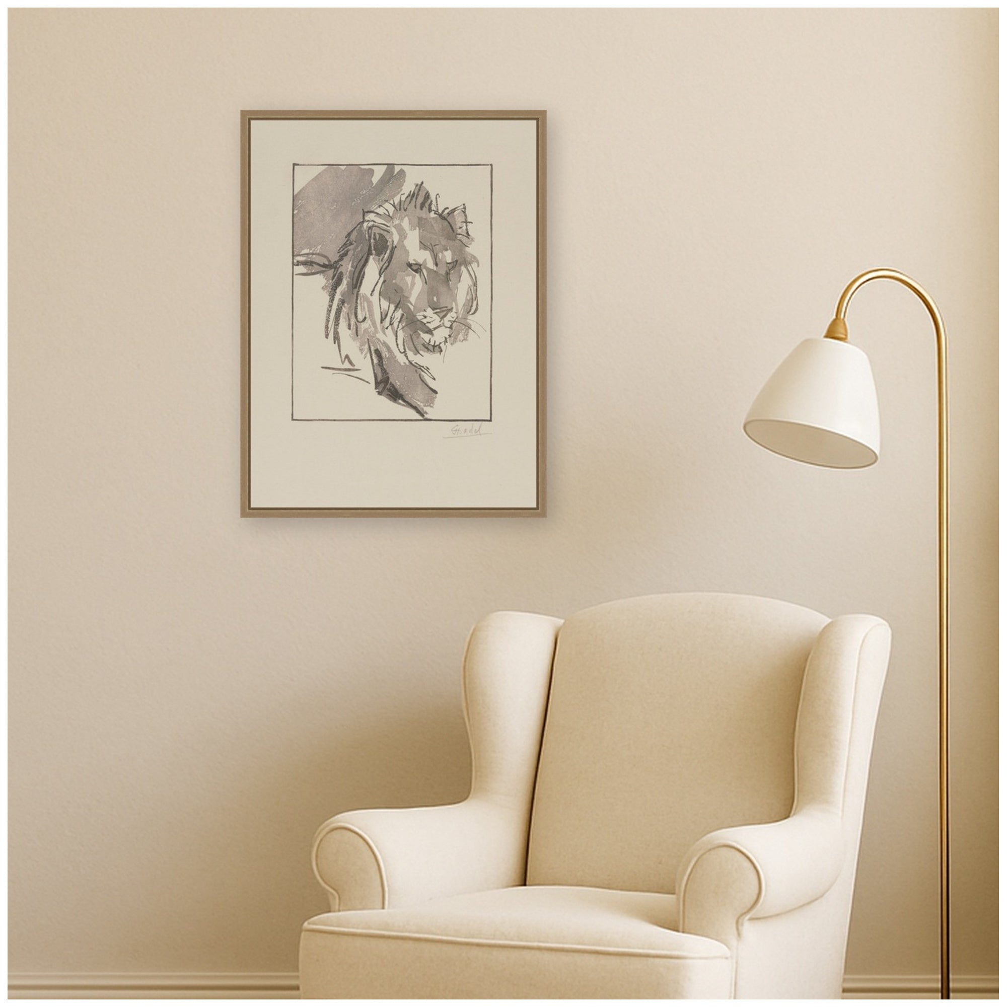 Framed Canvas 18x24 Sylvie Dark Gold 5