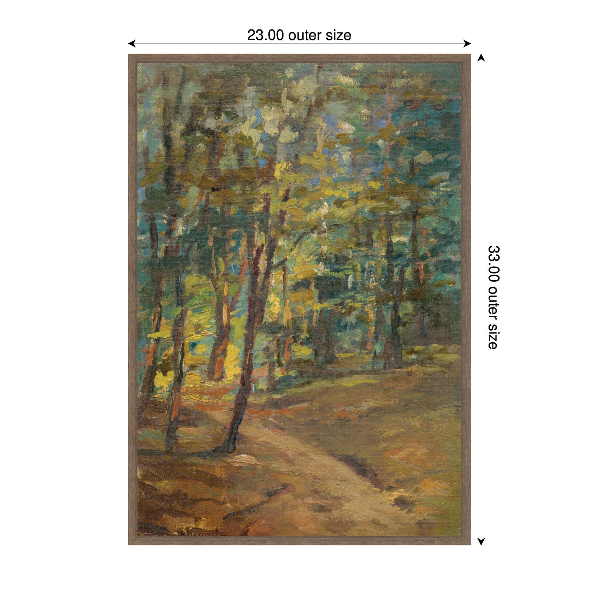 Framed Canvas 23 x 33 Sylvie Walnut 2