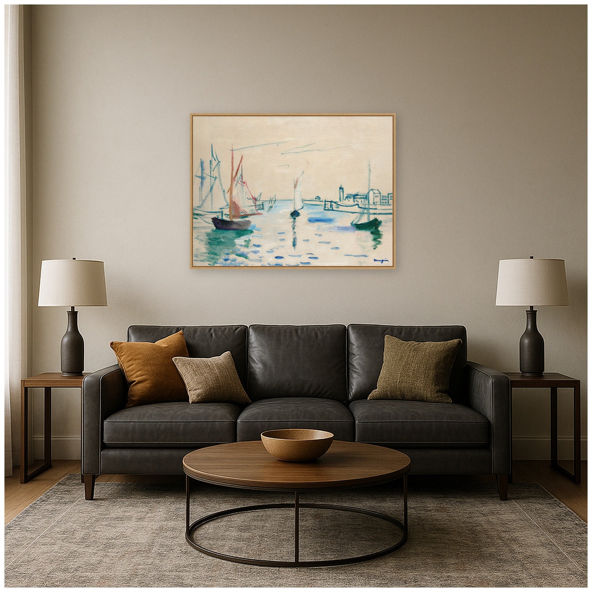 Framed Canvas 42x32 Sylvie Natural 5