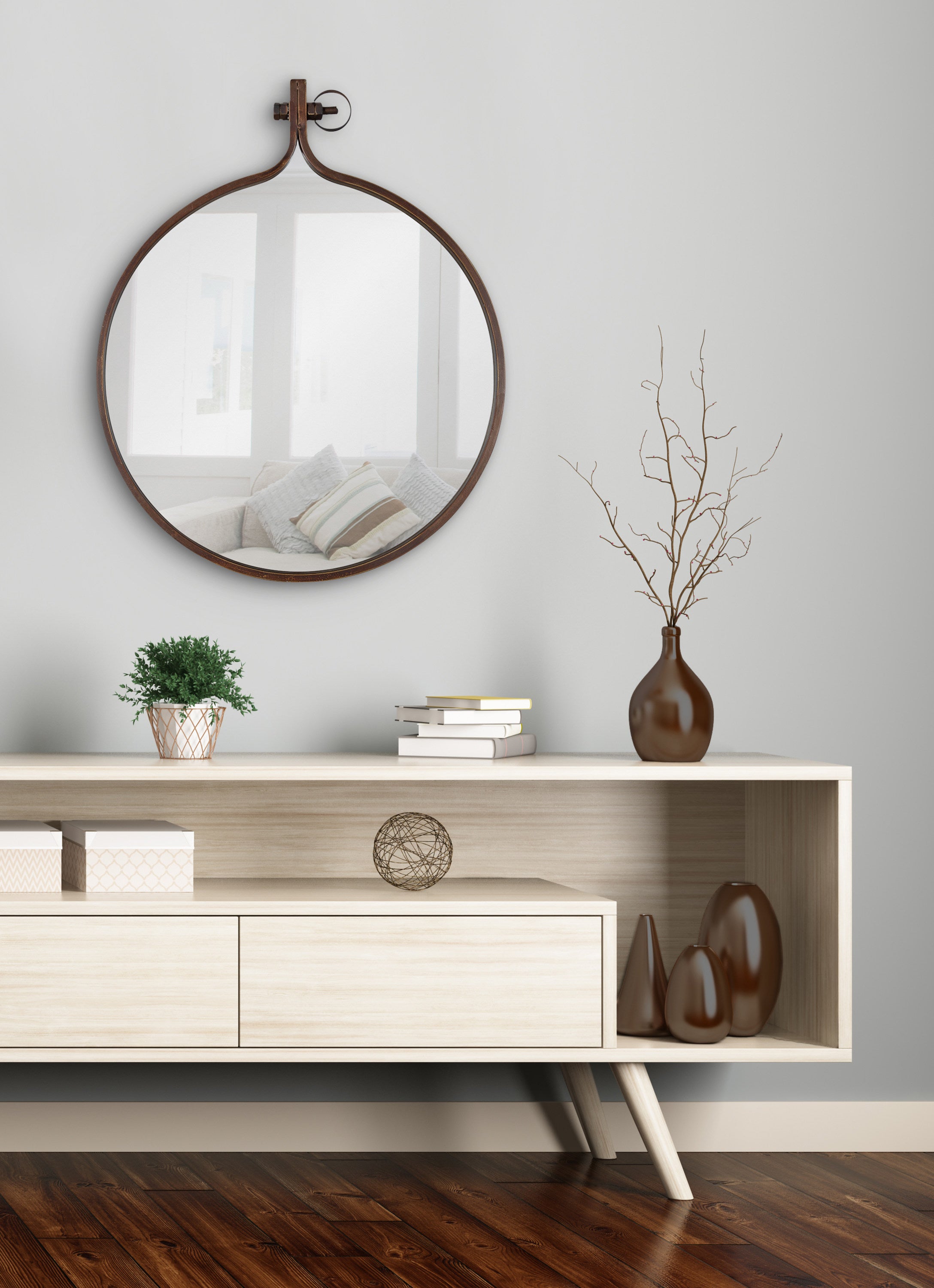 Yitro Metal Framed Wall Mirror