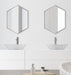 Hexagon Mirror Dark Silver 22x31 7
