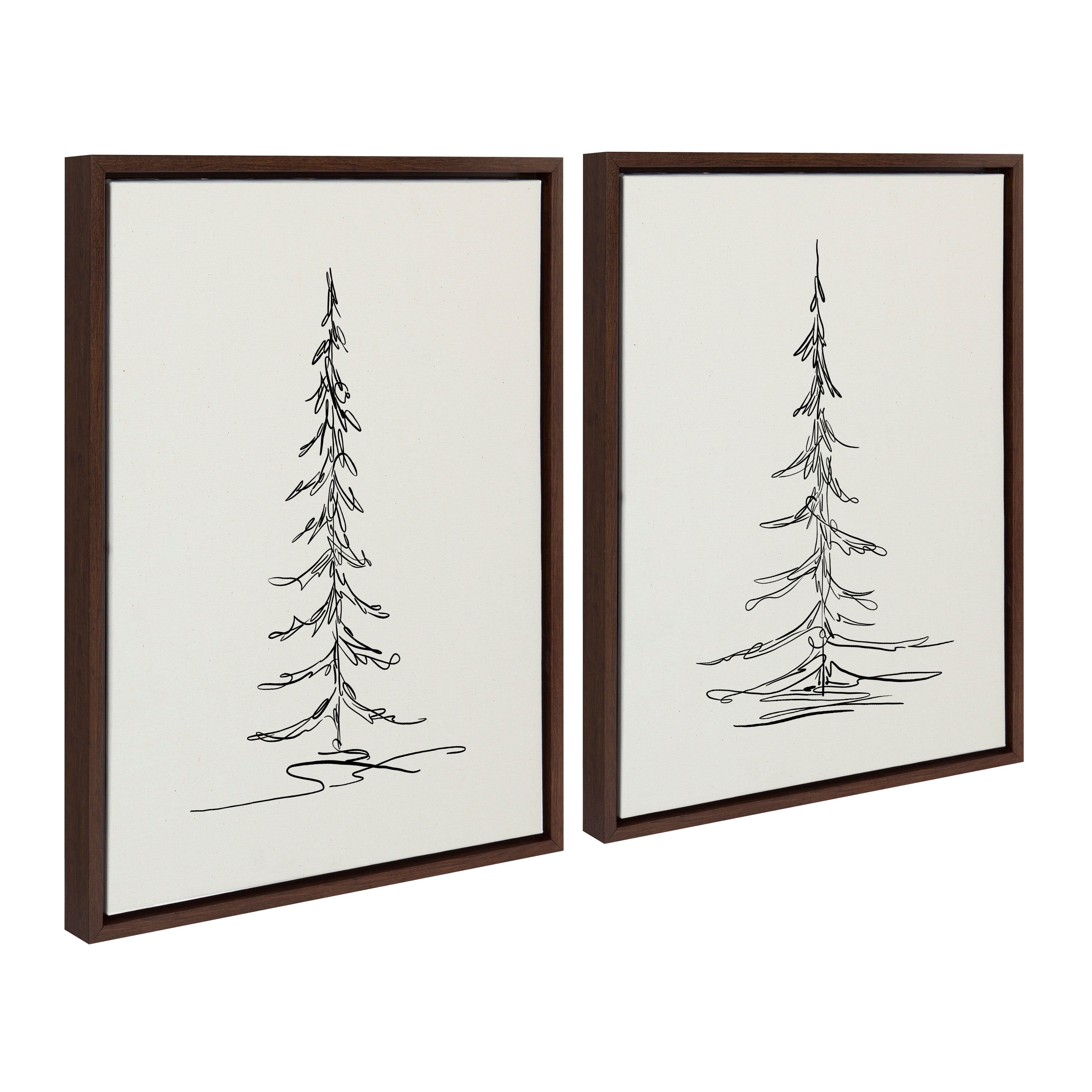 Art Set 2 Piece Set 18x24 Sylvie Walnut 2