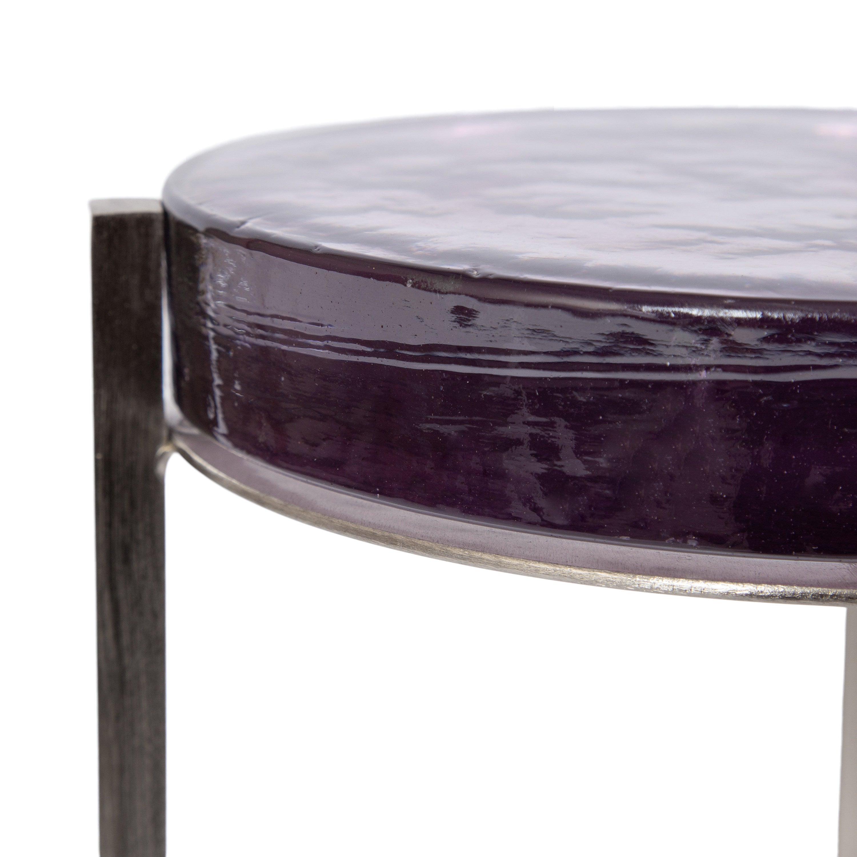 Drink Table Purple Silver 9x9x23 3