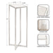 Drink Table White Silver 7x7x21 2