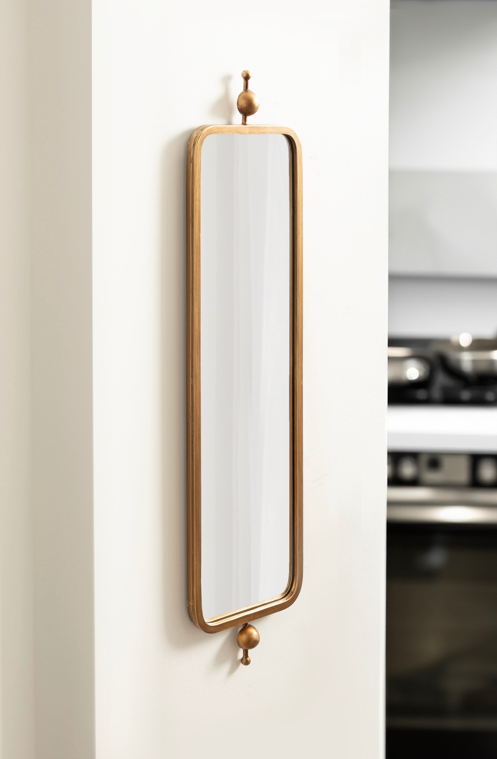 Rectangle Mirror 9x36 Gold 7