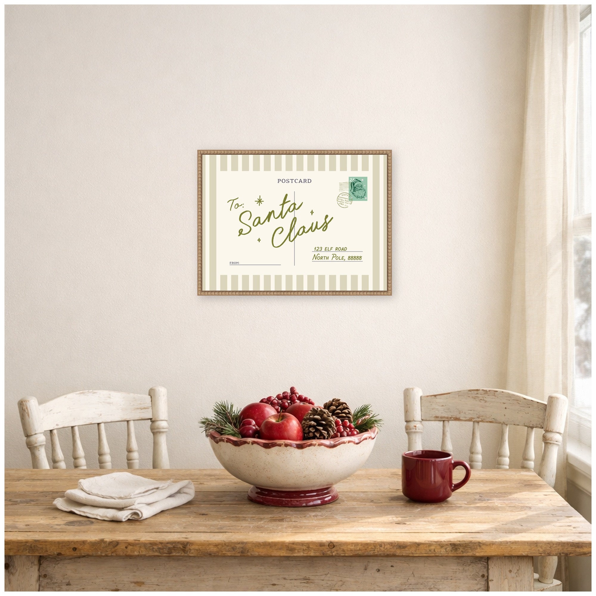Framed Canvas Sylvie Beaded Rustic Natural 24x18 6