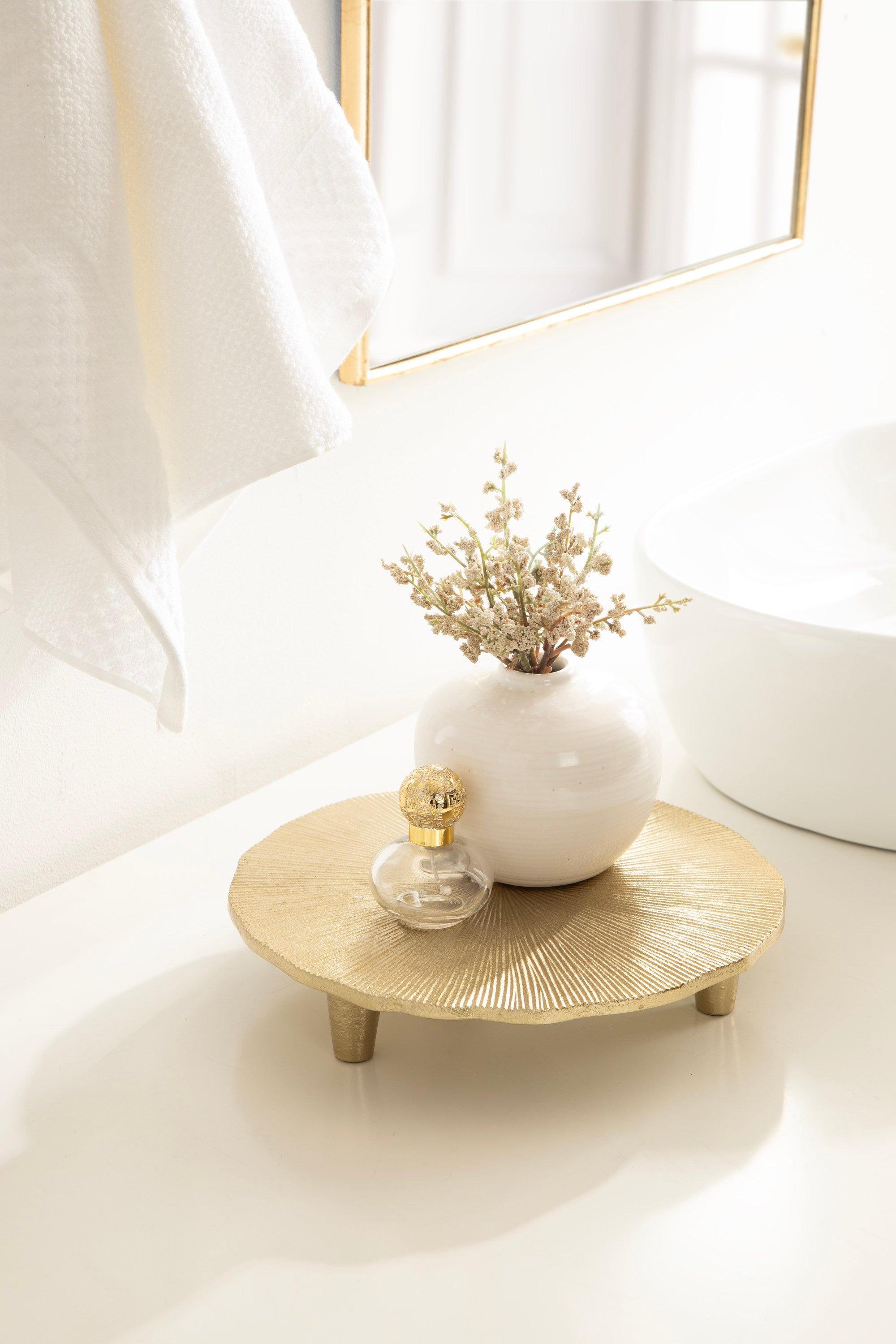 Serving Tray Gold 10" diameter 8