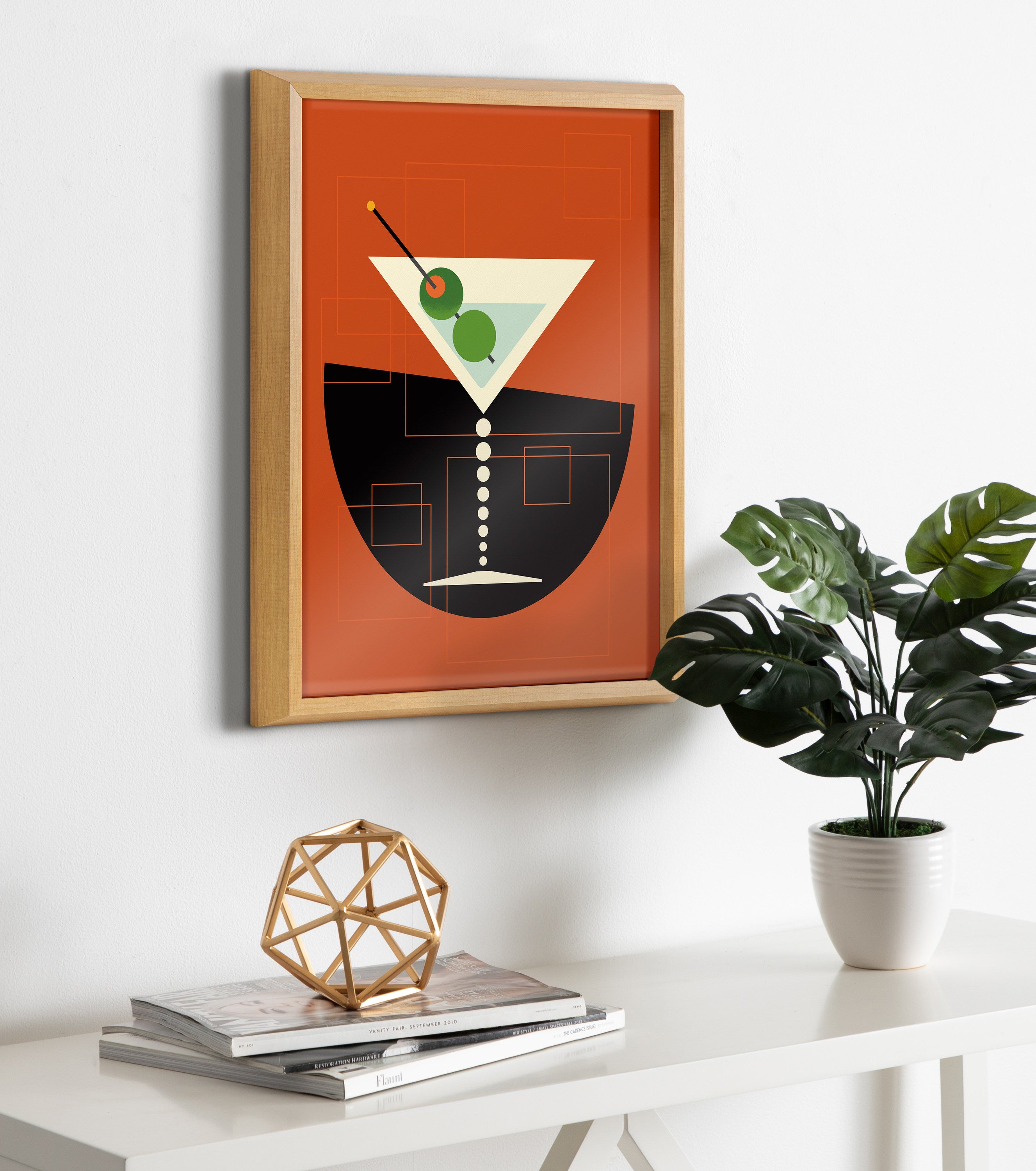 Blake Martini Framed Printed Art by Amber Leaders Designs