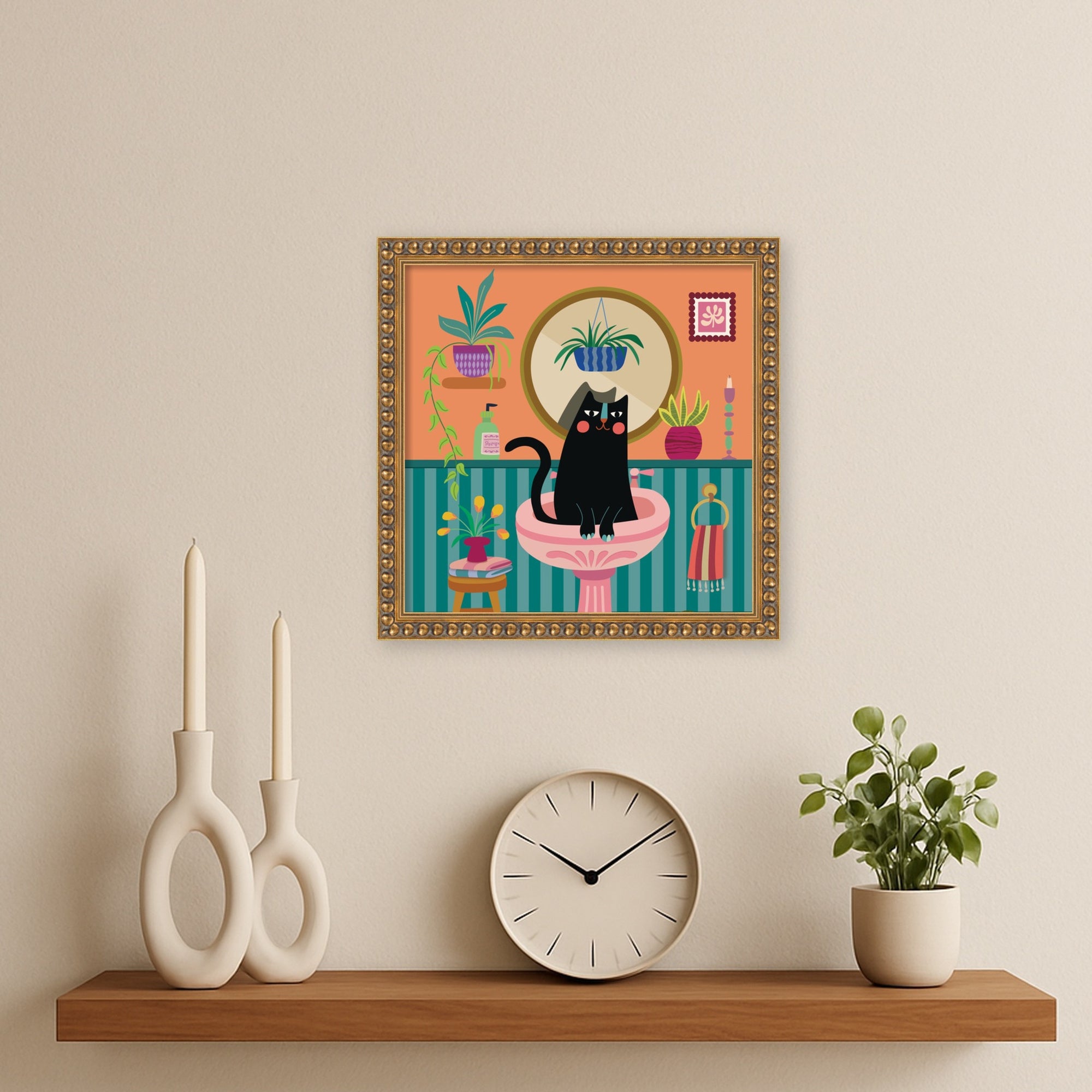Mounted Canvas 11 x 11 Bradford Bead Gold 6