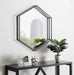 Hexagon Mirror Black 26x30 7