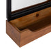Functional Mirror Black Rustic Brown 24x39 6