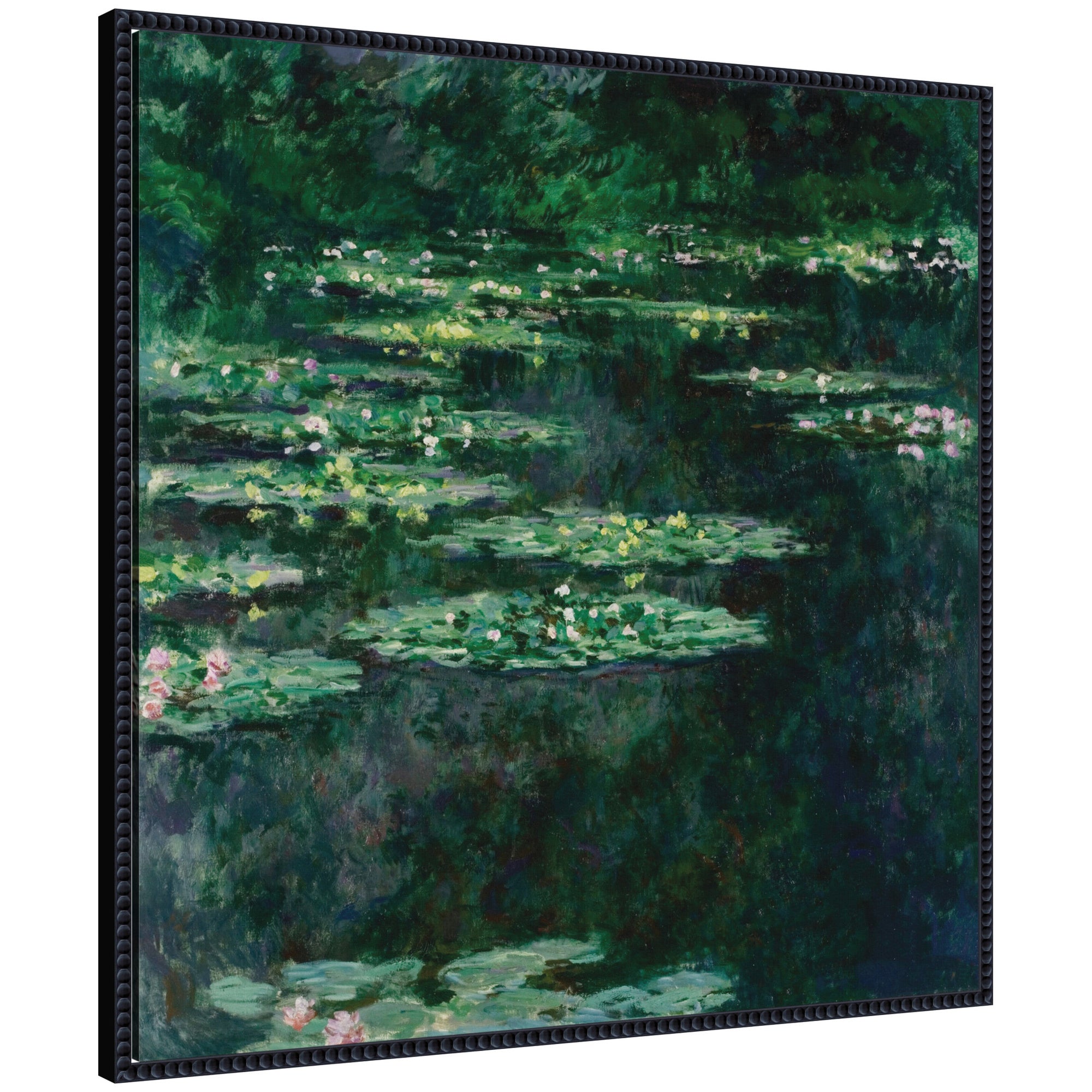 Framed Canvas 30x30 Sylvie Beaded Black 1