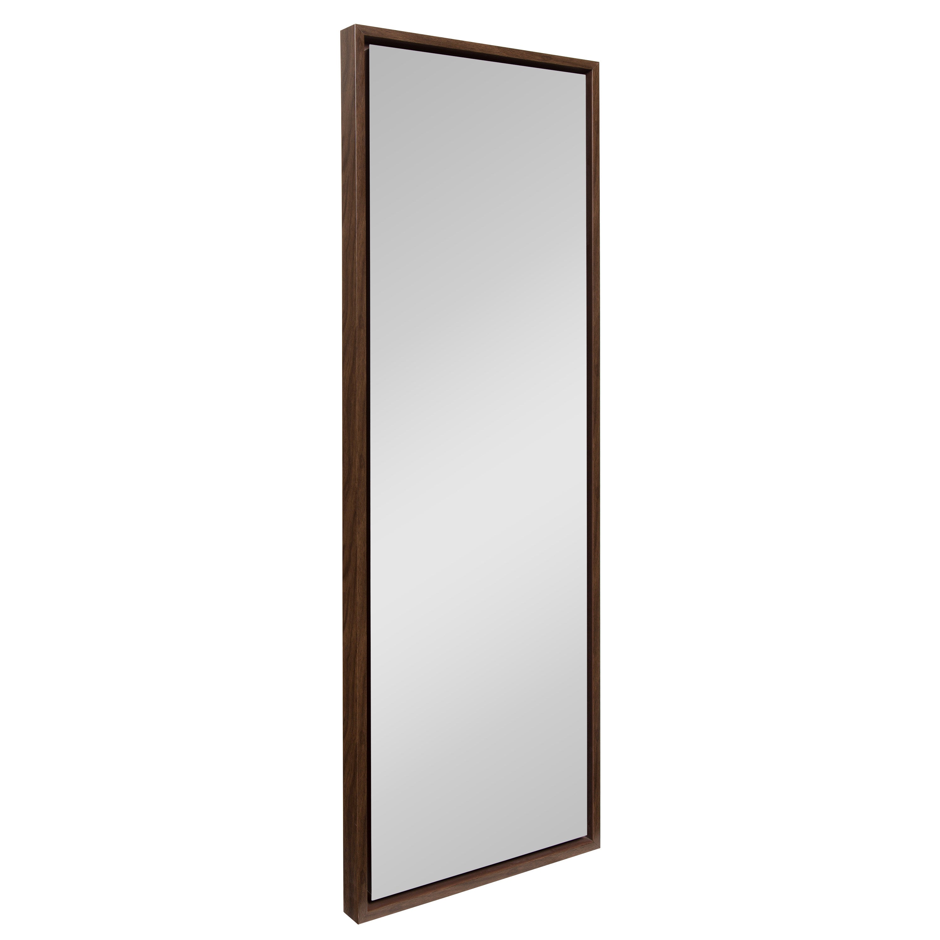Full Length Mirror Walnut Brown 16x48 1