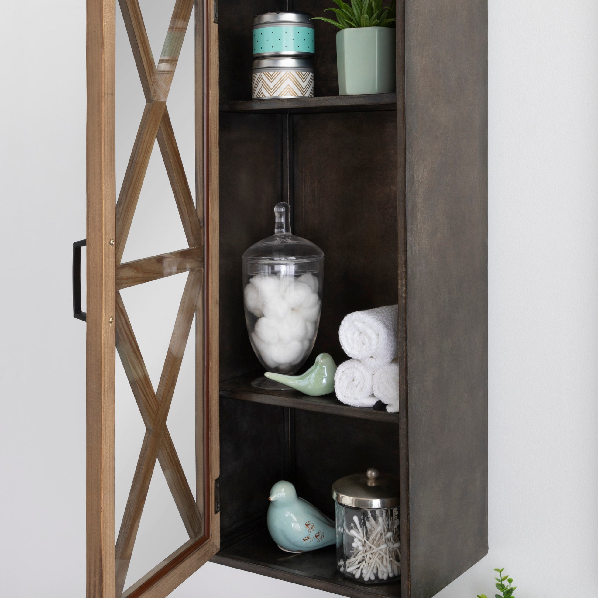 Cabinet 12x8x30 Rustic Brown Black 8