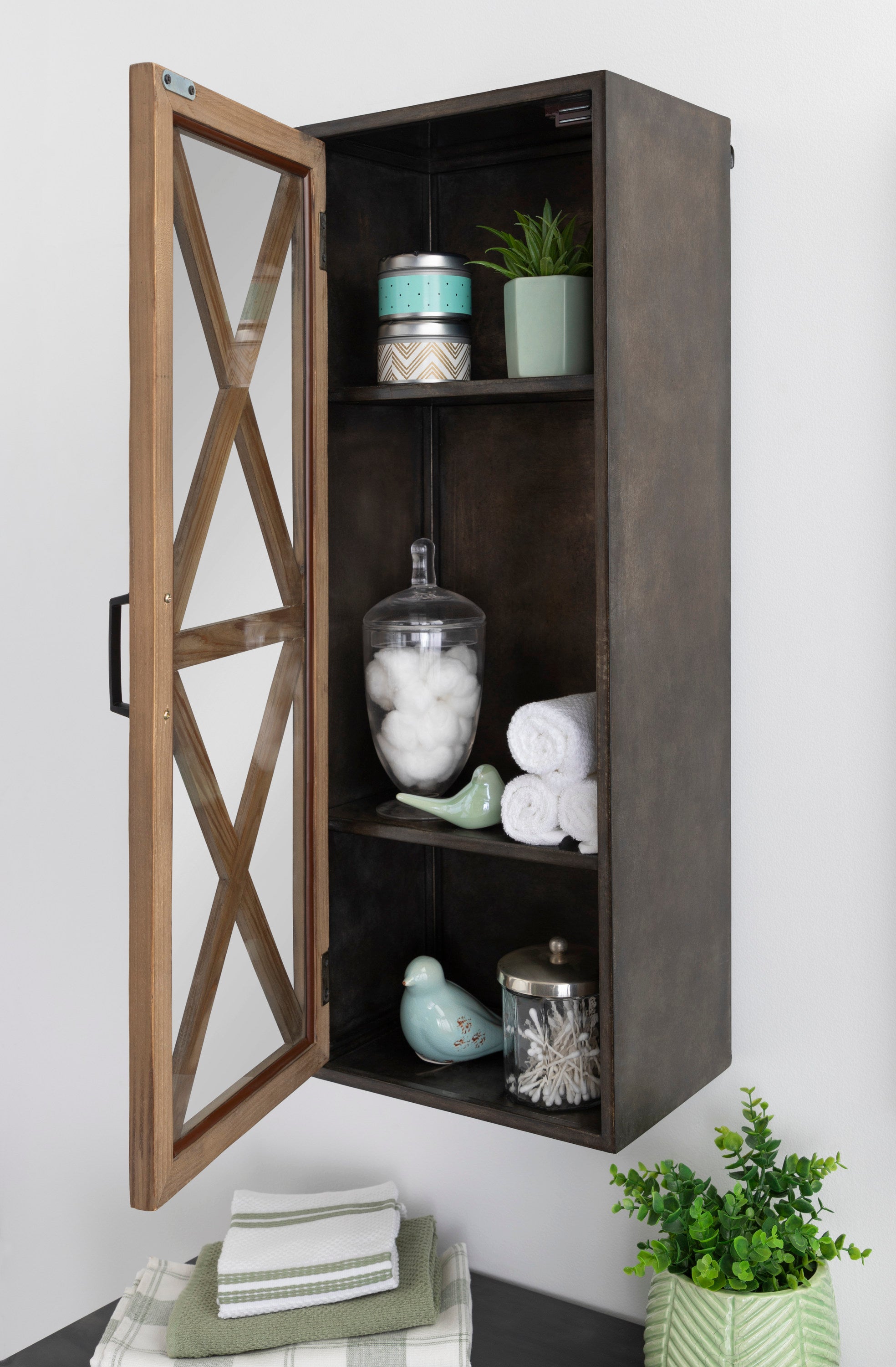 Cabinet 12x8x30 Rustic Brown Black 8