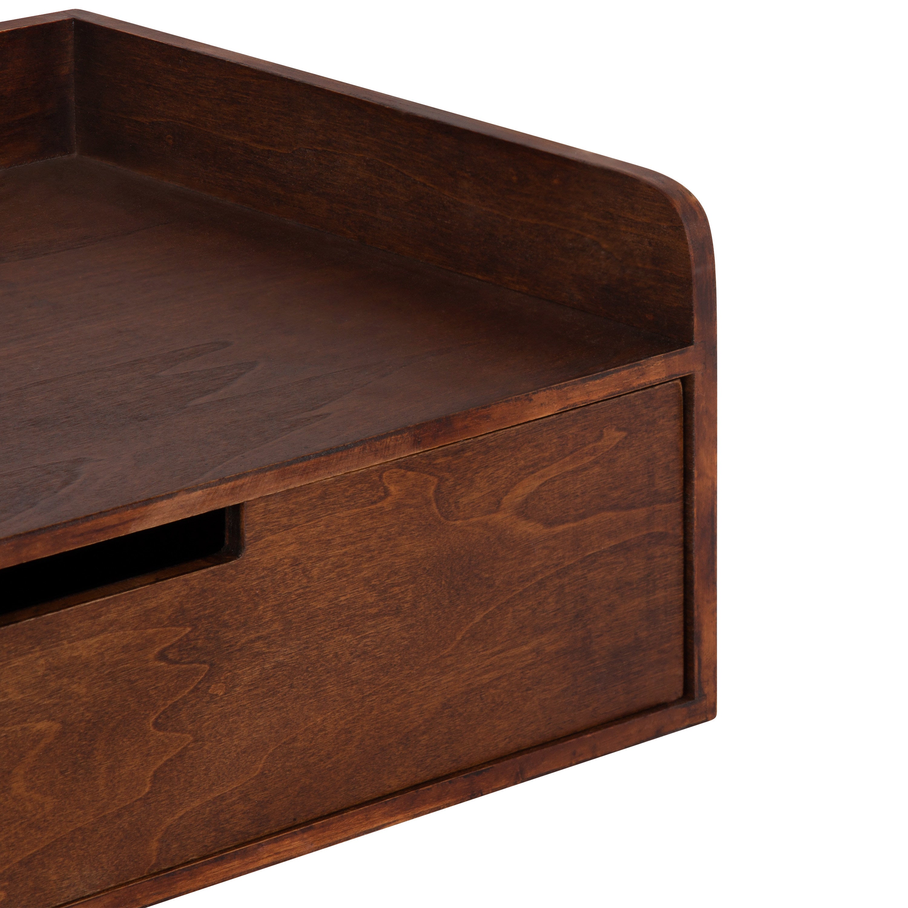 Floating Console Table Dark Brown 28x12x6.5 5