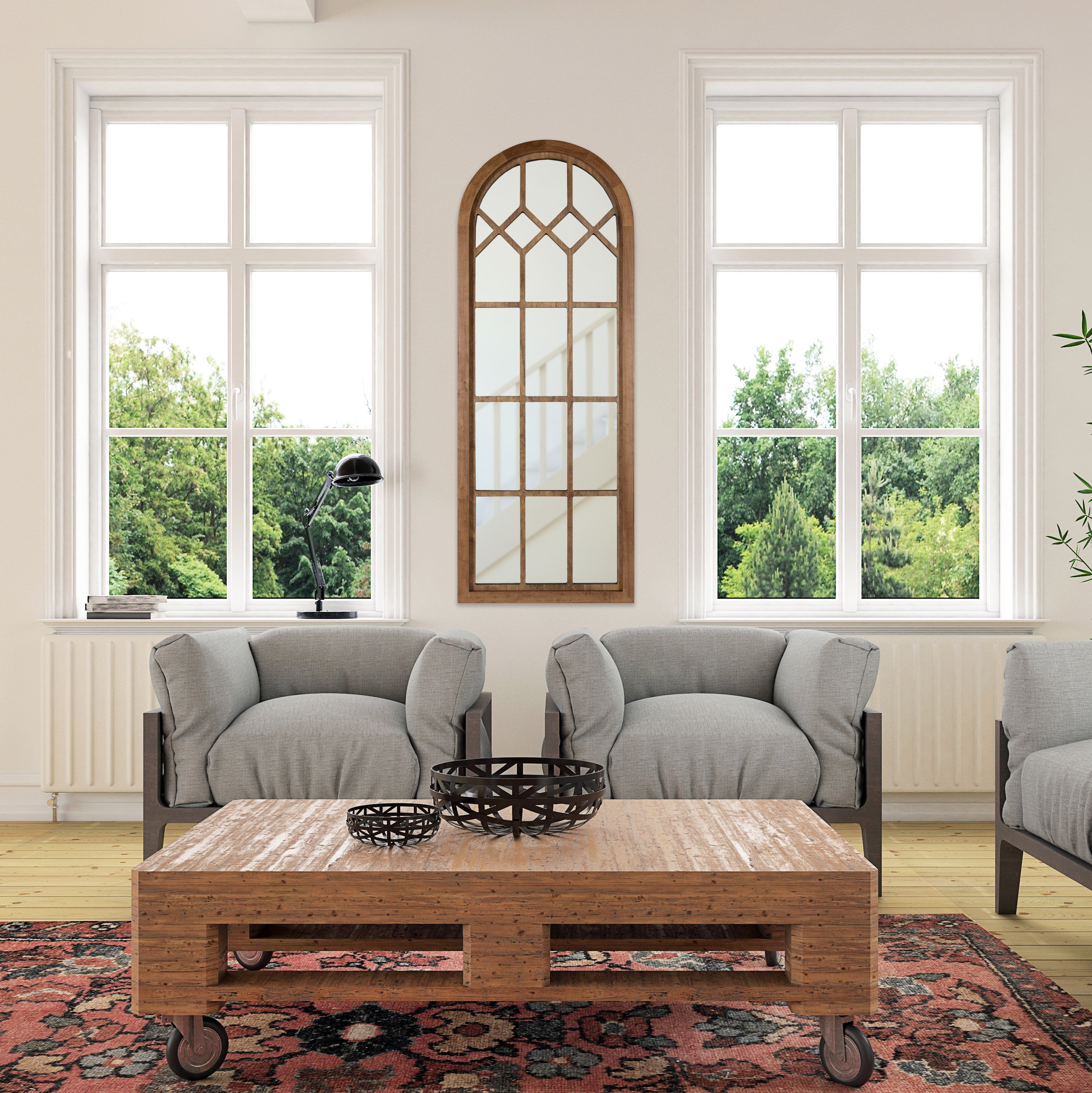 Gilcrest Windowpane Framed Mirror