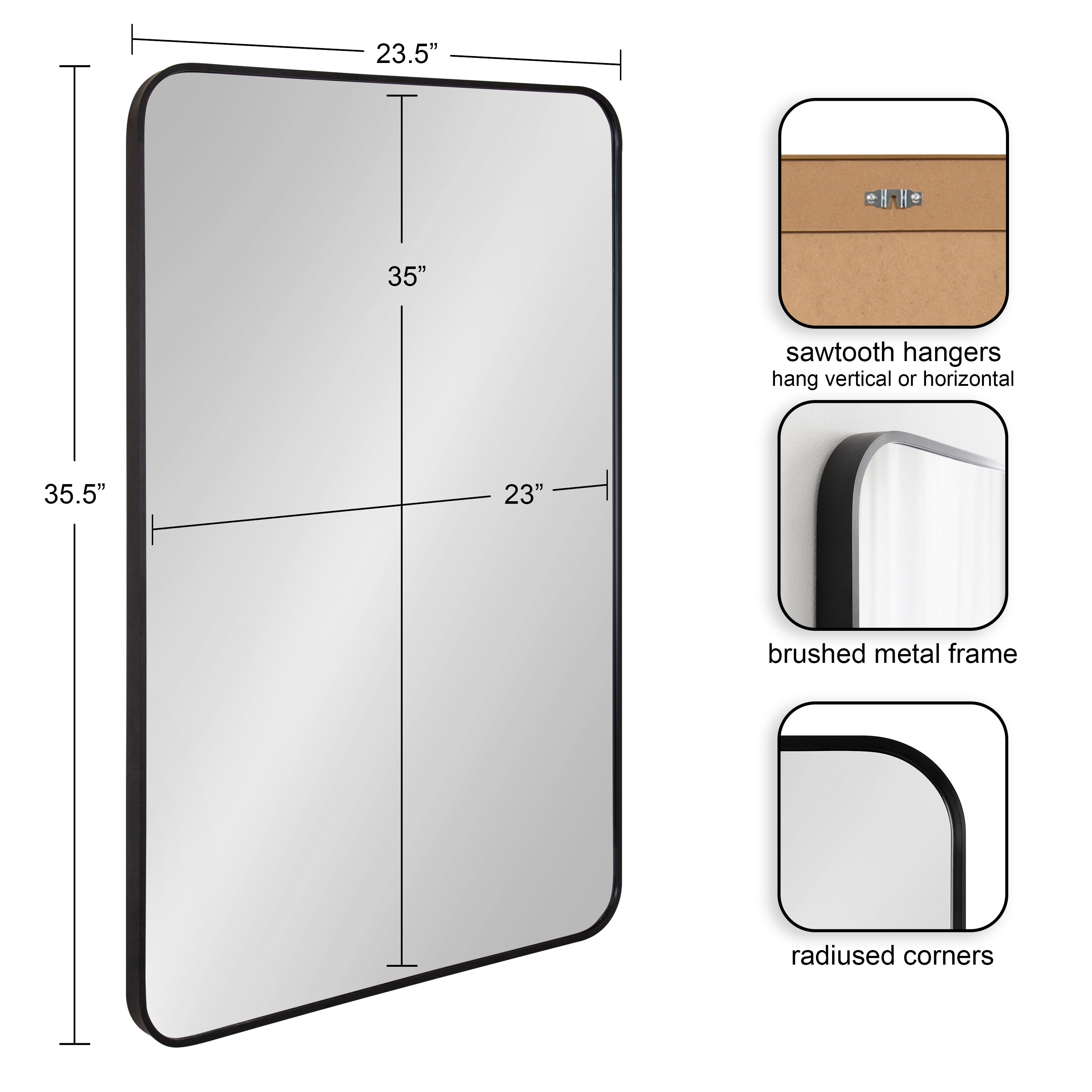 Rectangle Mirror Black 24x36 5