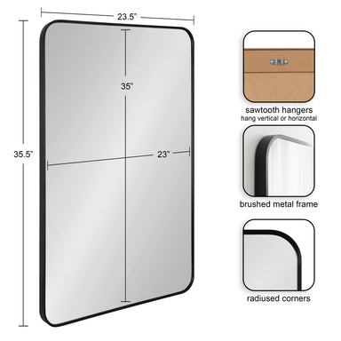 Rectangle Mirror Black 24x36 5