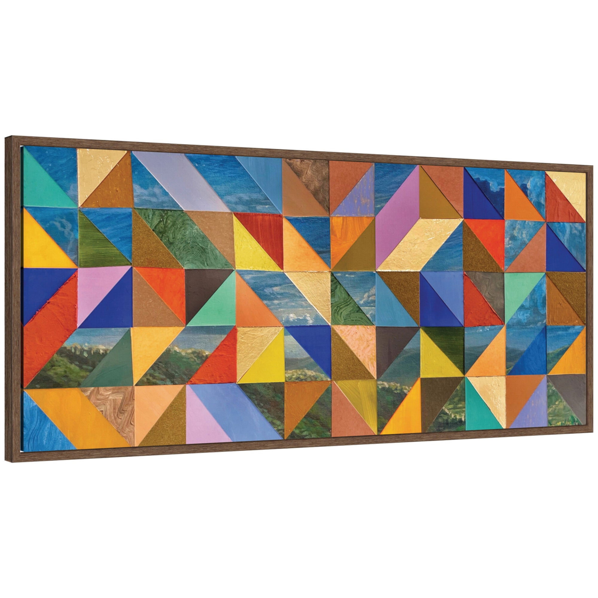 Framed Canvas 40x18 Sylvie Walnut 1